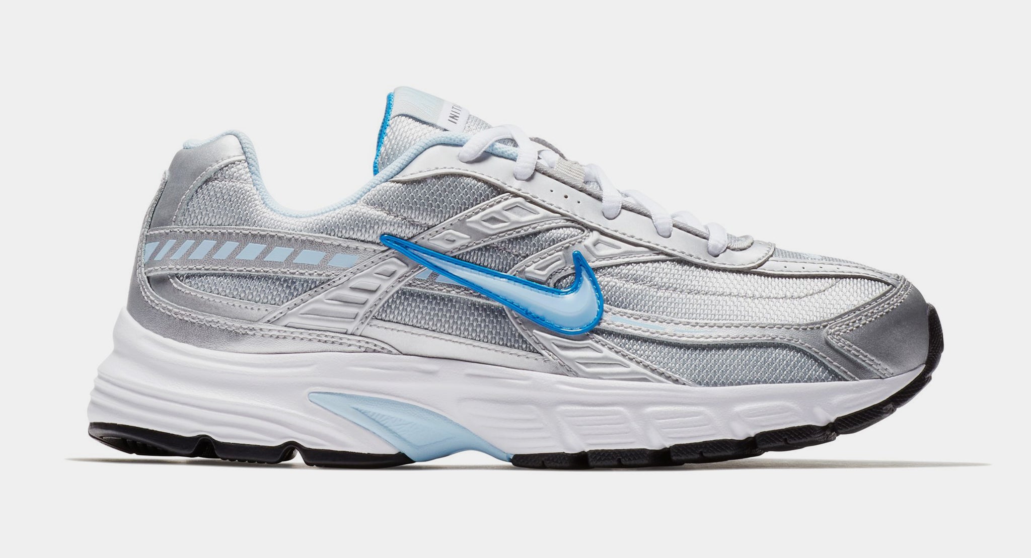 Silver cheap blu nike