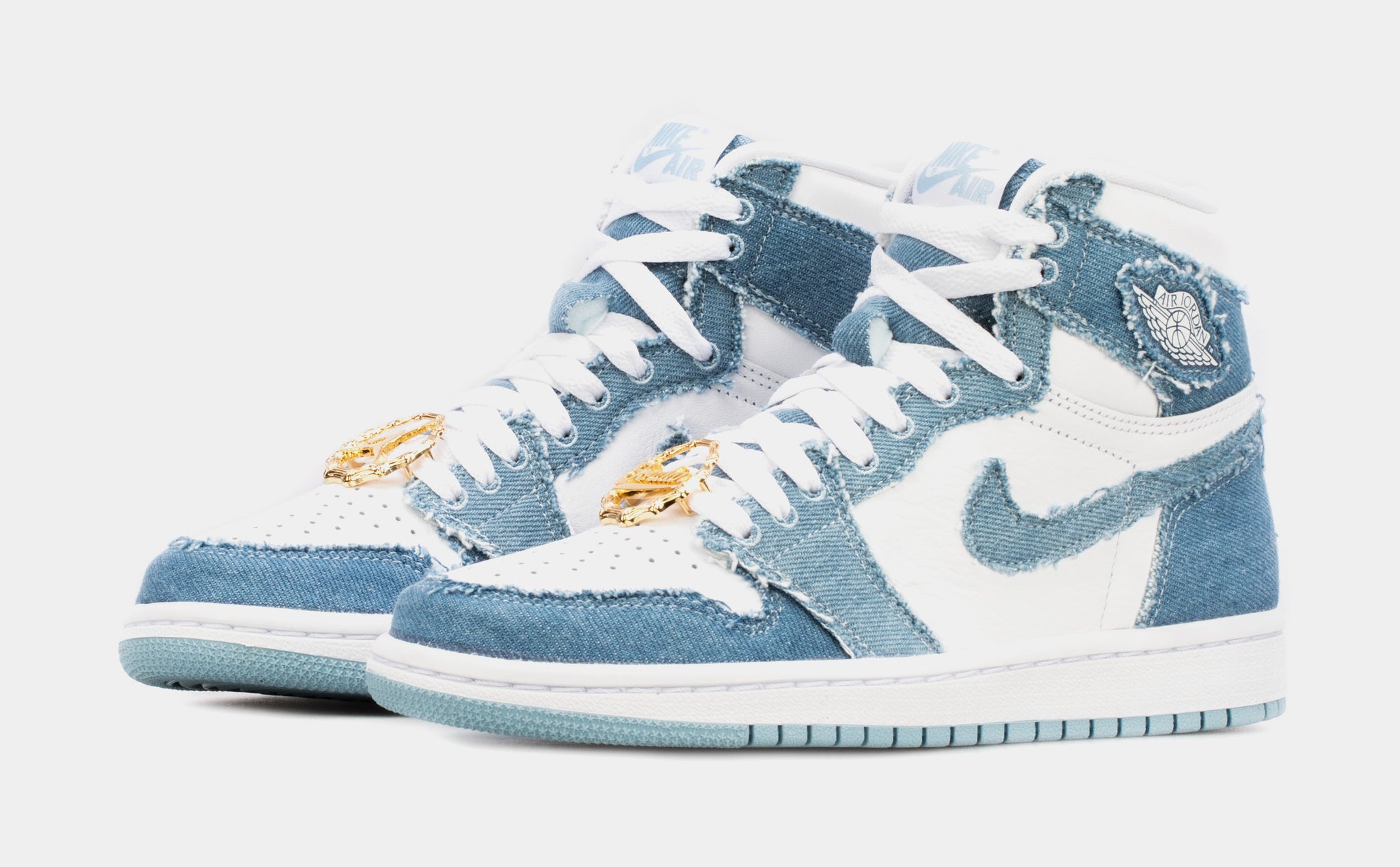 Jordan Air Jordan 1 High OG Denim Womens Lifestyle Shoes Blue