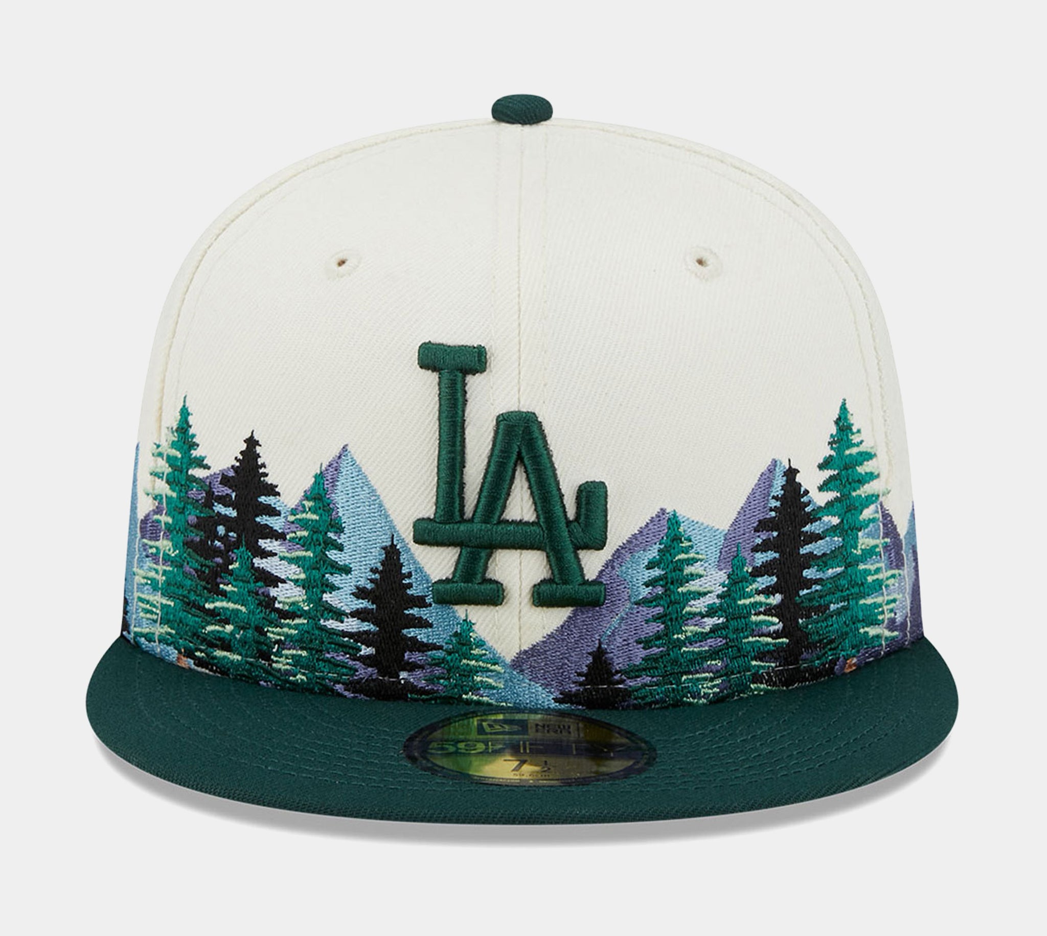 New Era Los Angeles Dodgers Outdoor 59FIFTY Mens Fitted Hat (White/Green)
