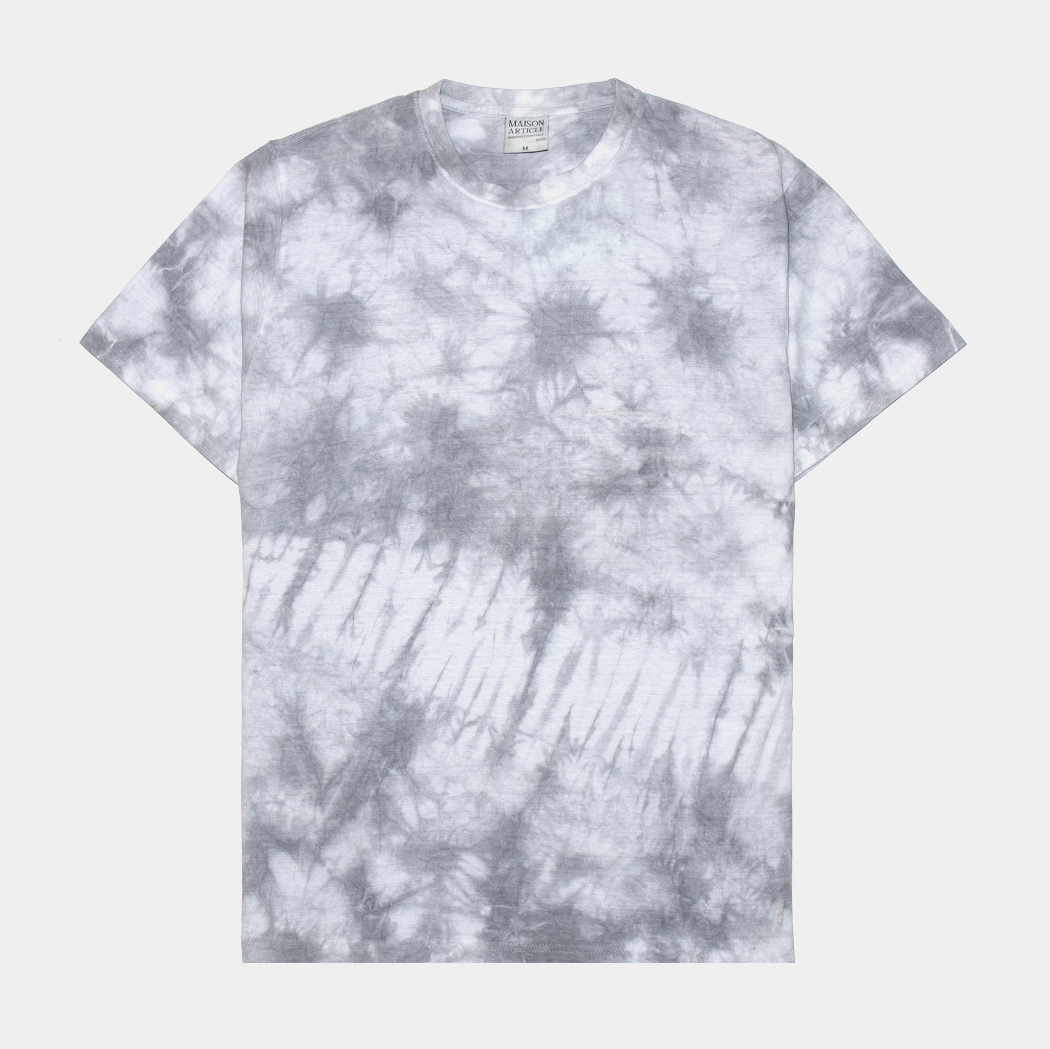 Tie Dye Mens Short Sleeve Shirt White Grey