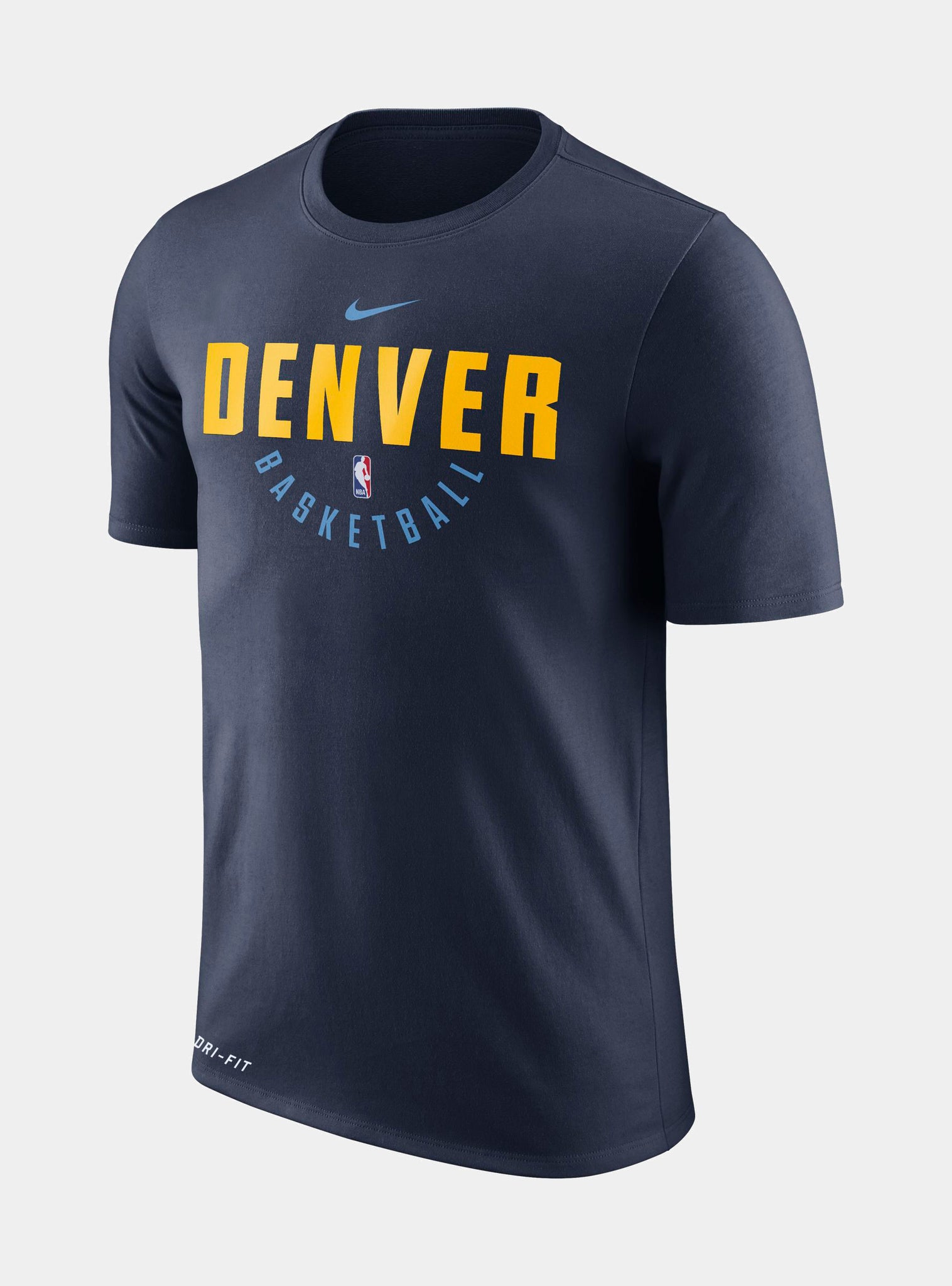 Nike Denver Nuggets NBA Dri Fit Mens Practice T-Shirt Navy Blue