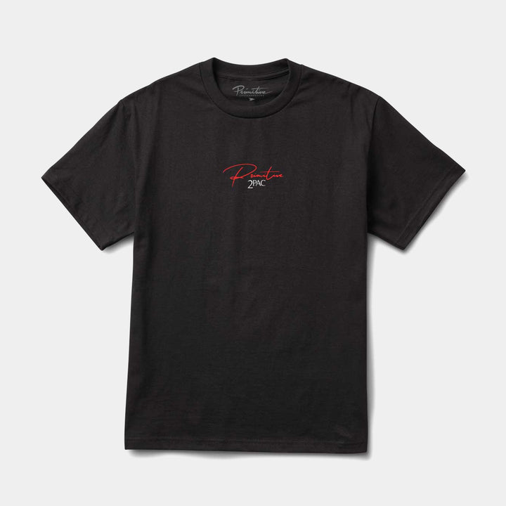 Black shirt with red hot sale writing