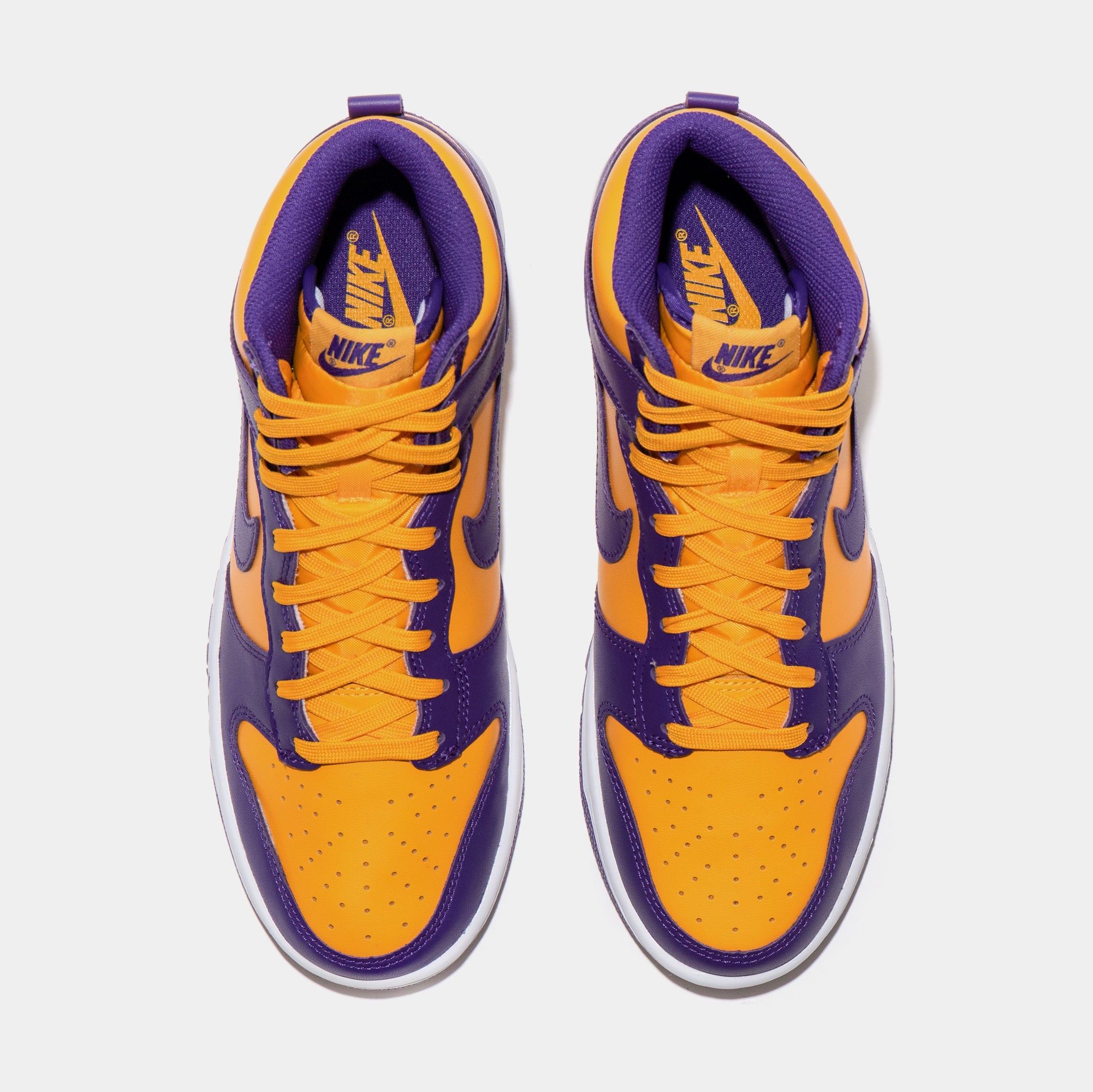 Nike Dunk Hi Lakers Mens Lifestyle Shoes Purple Yellow DD1399-500