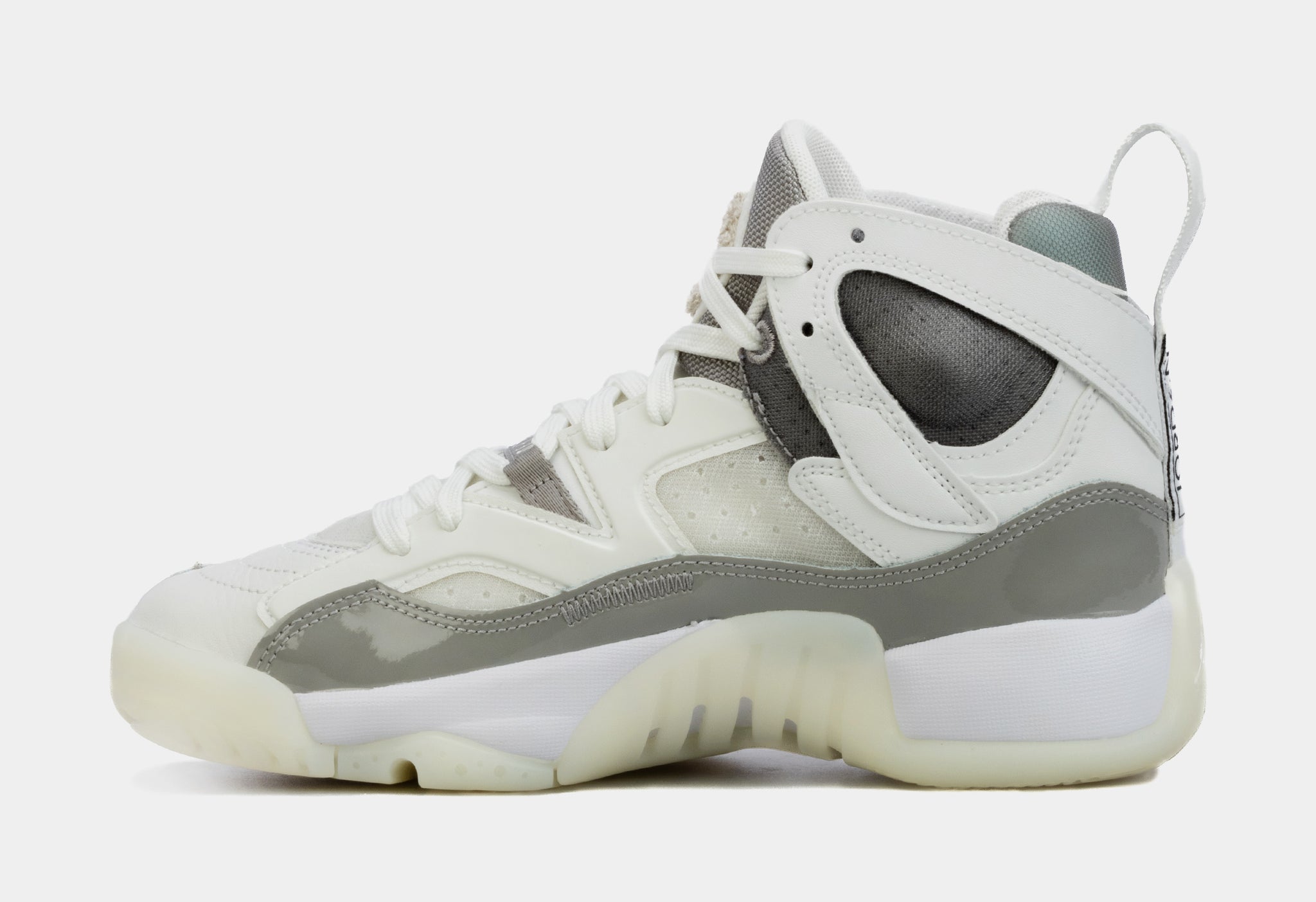 Gray and outlet white basketball shoes