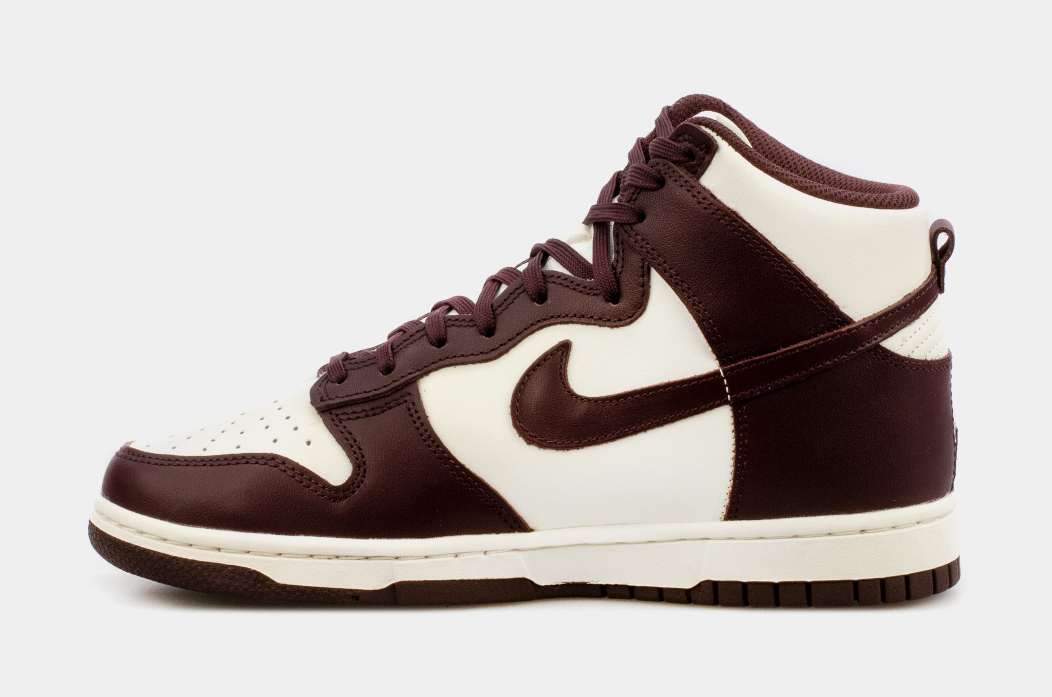 Nike Dunk High Burgundy Crush Womens Lifestyle Shoes White Red