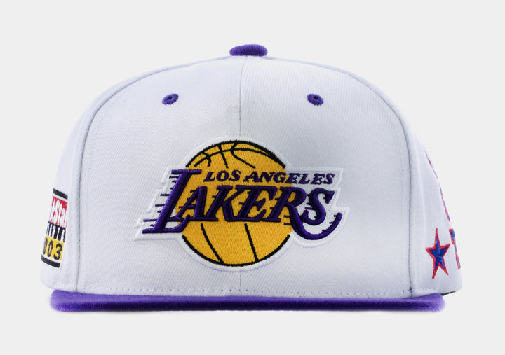 Los Angeles Lakers Snapback Mitchell & Ness Script Black Sky Hat Cap – THE  4TH QUARTER