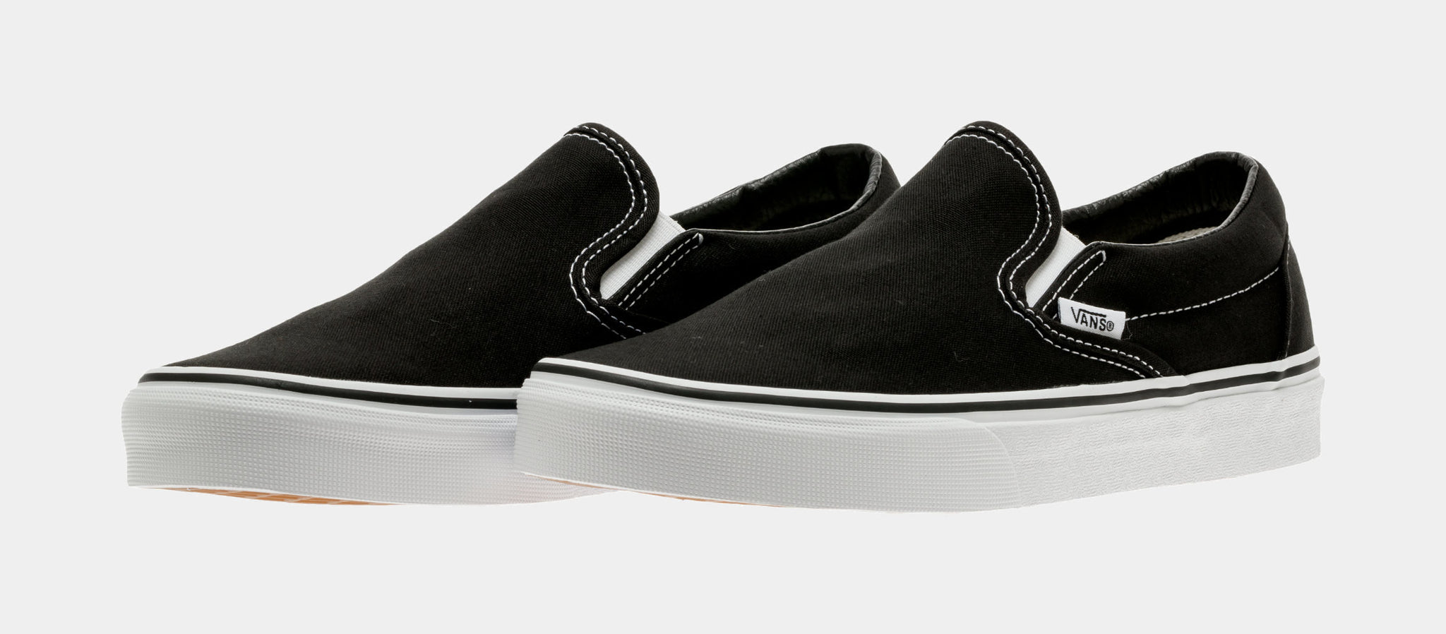 Black sole slip outlet on vans