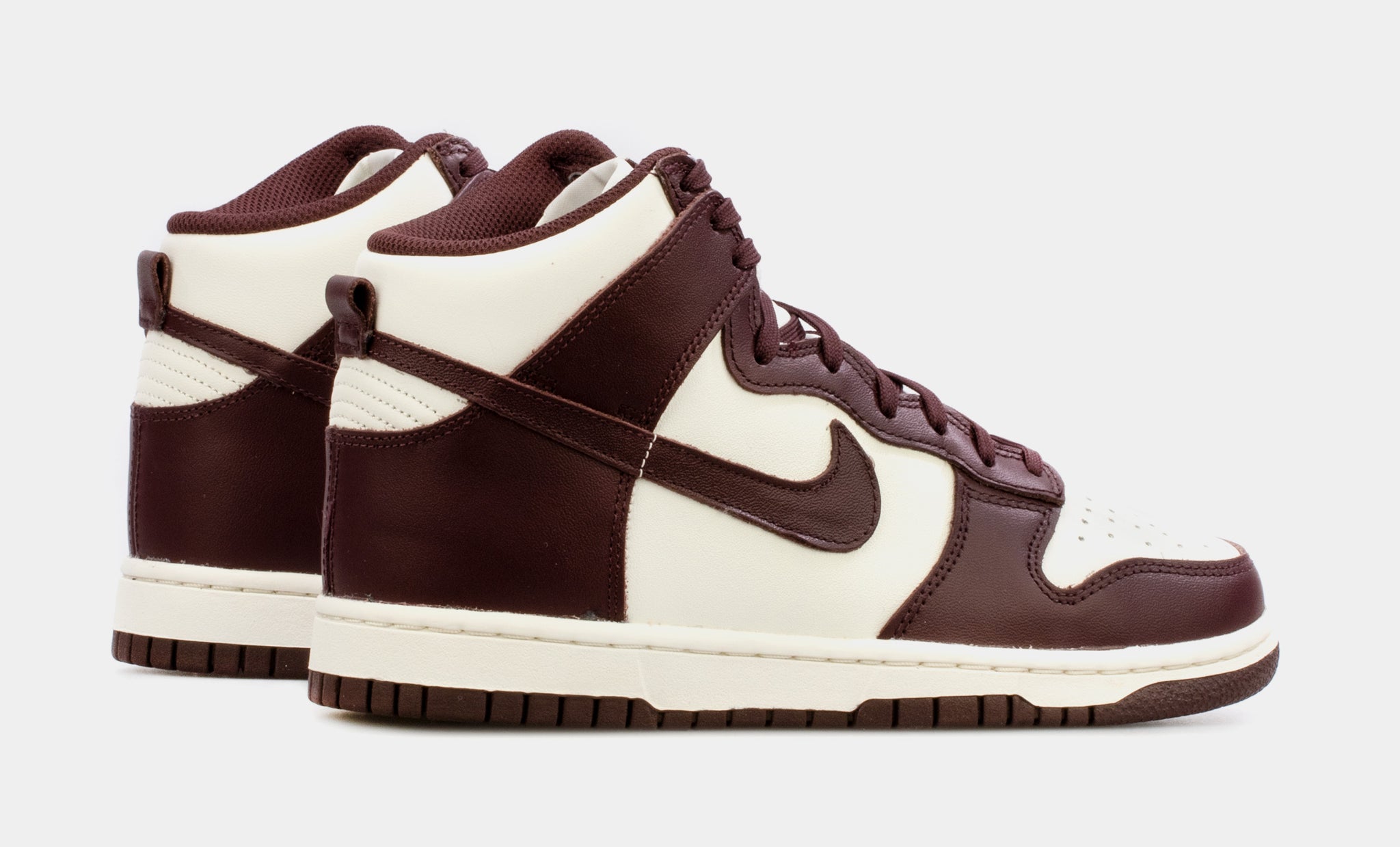 Nike Dunk High Burgundy Crush Womens Lifestyle Shoes White Red