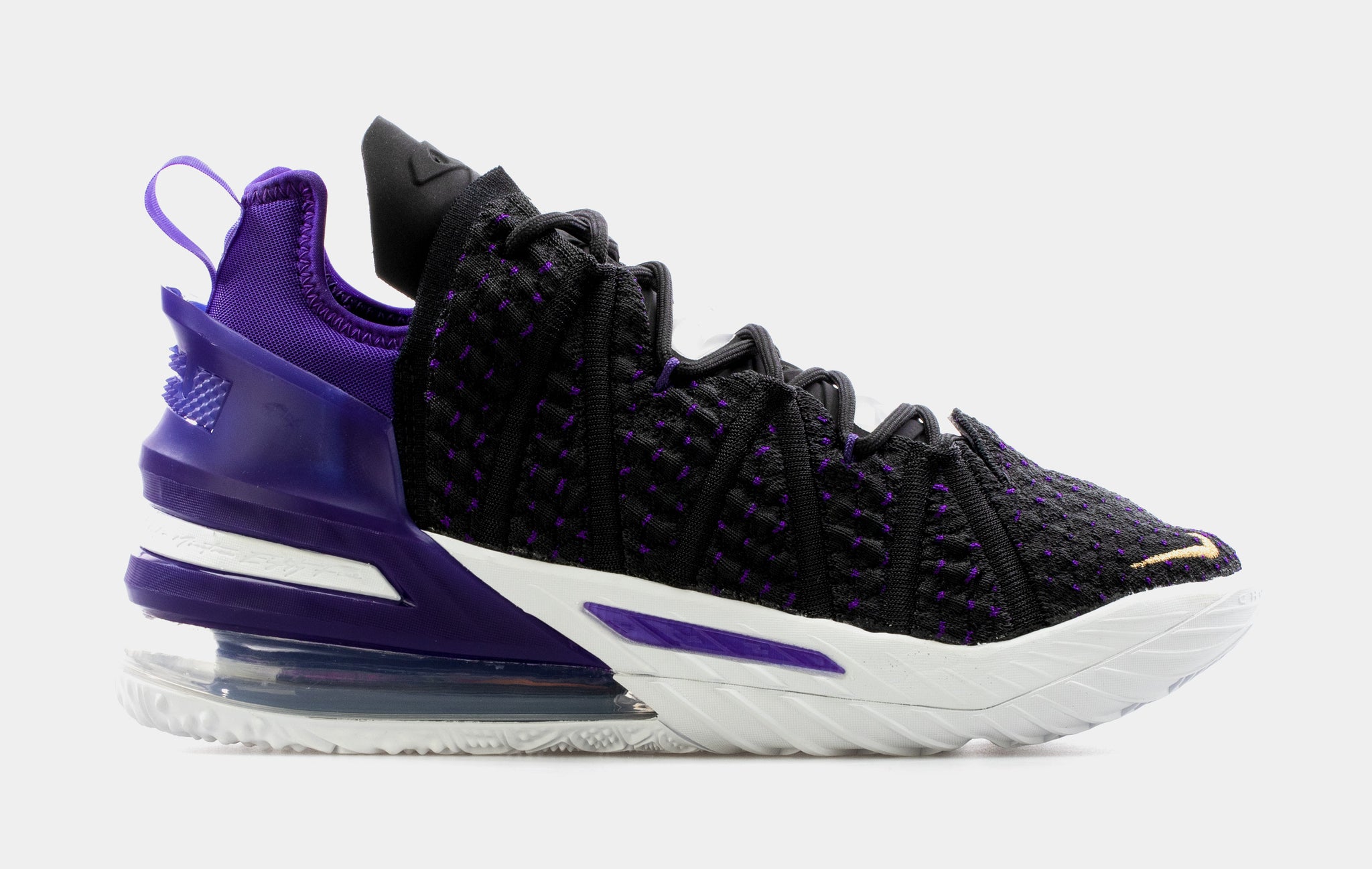 Nike LeBron 18 Mens Basketball Shoe Purple Black Free Shipping