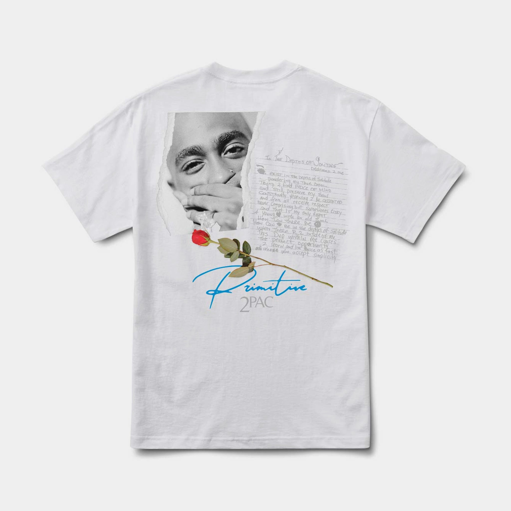 Tupac Lyrics II Mens Short Sleeve Shirts (White/Black)