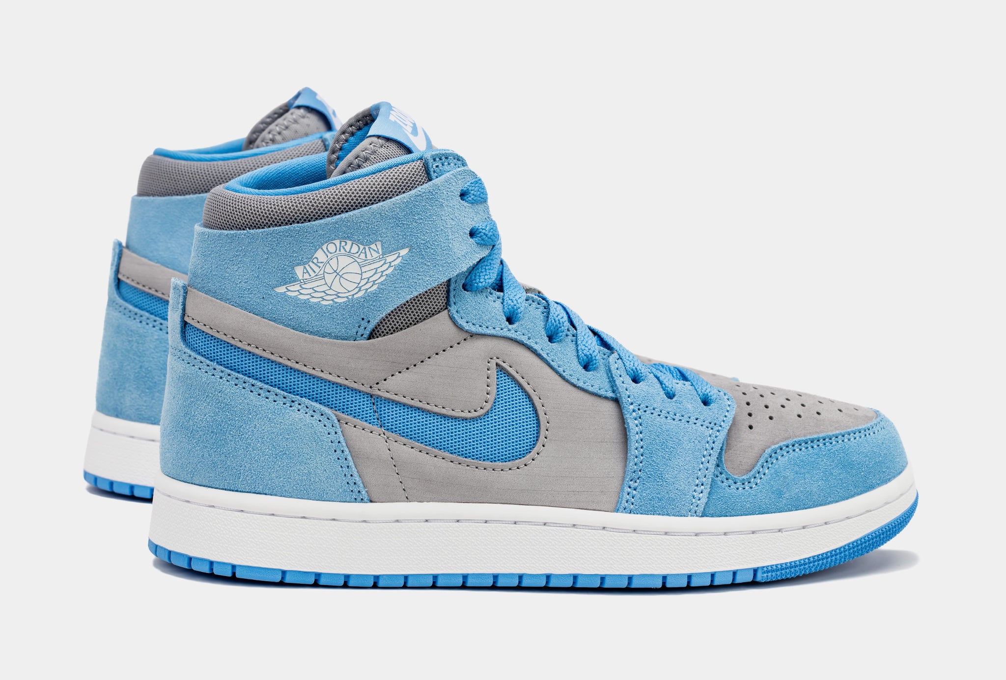 Jordan grey best sale and blue