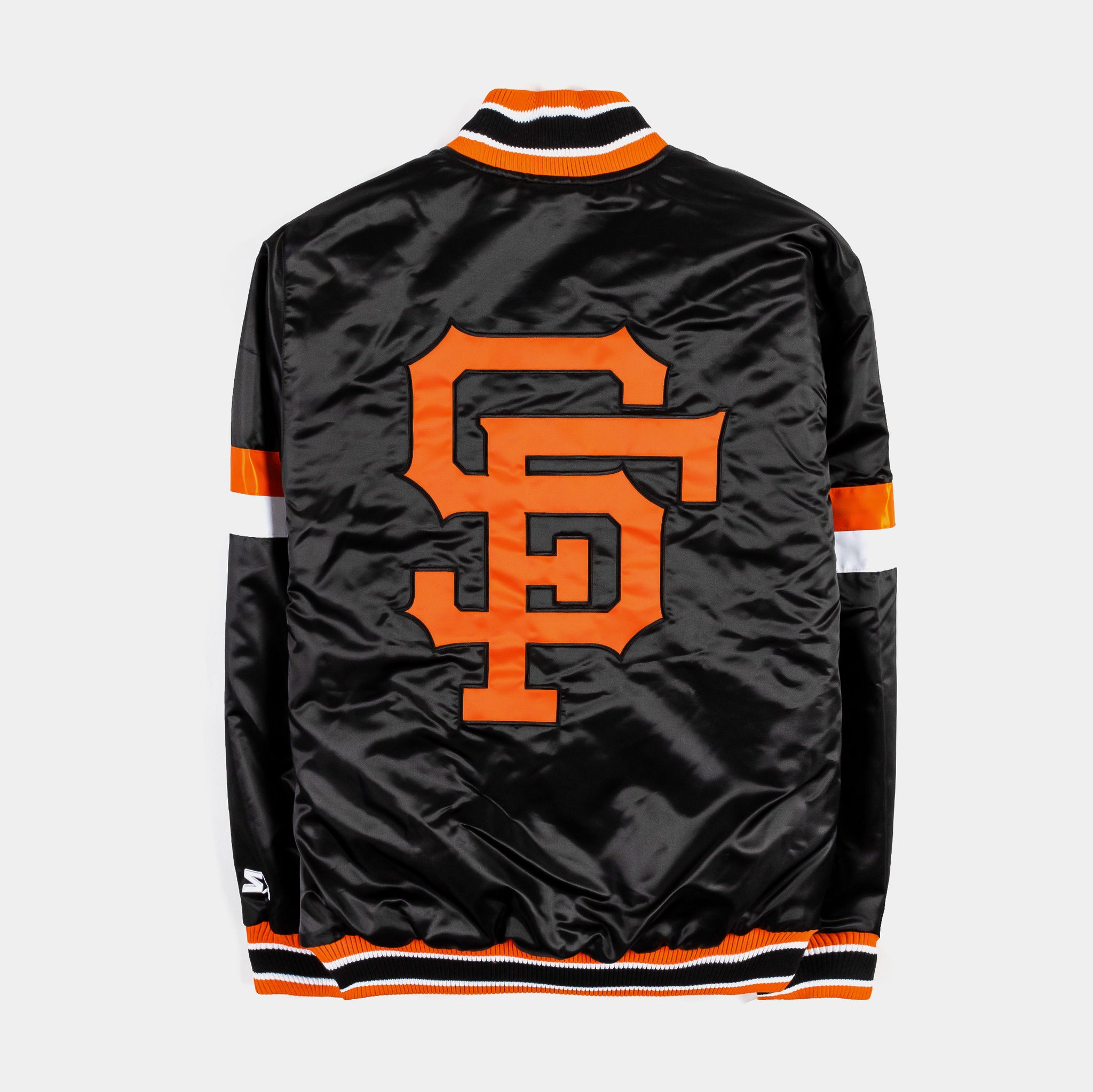 Starter Black San Francisco Giants Varsity Satin Full-Snap Jacket L / Black