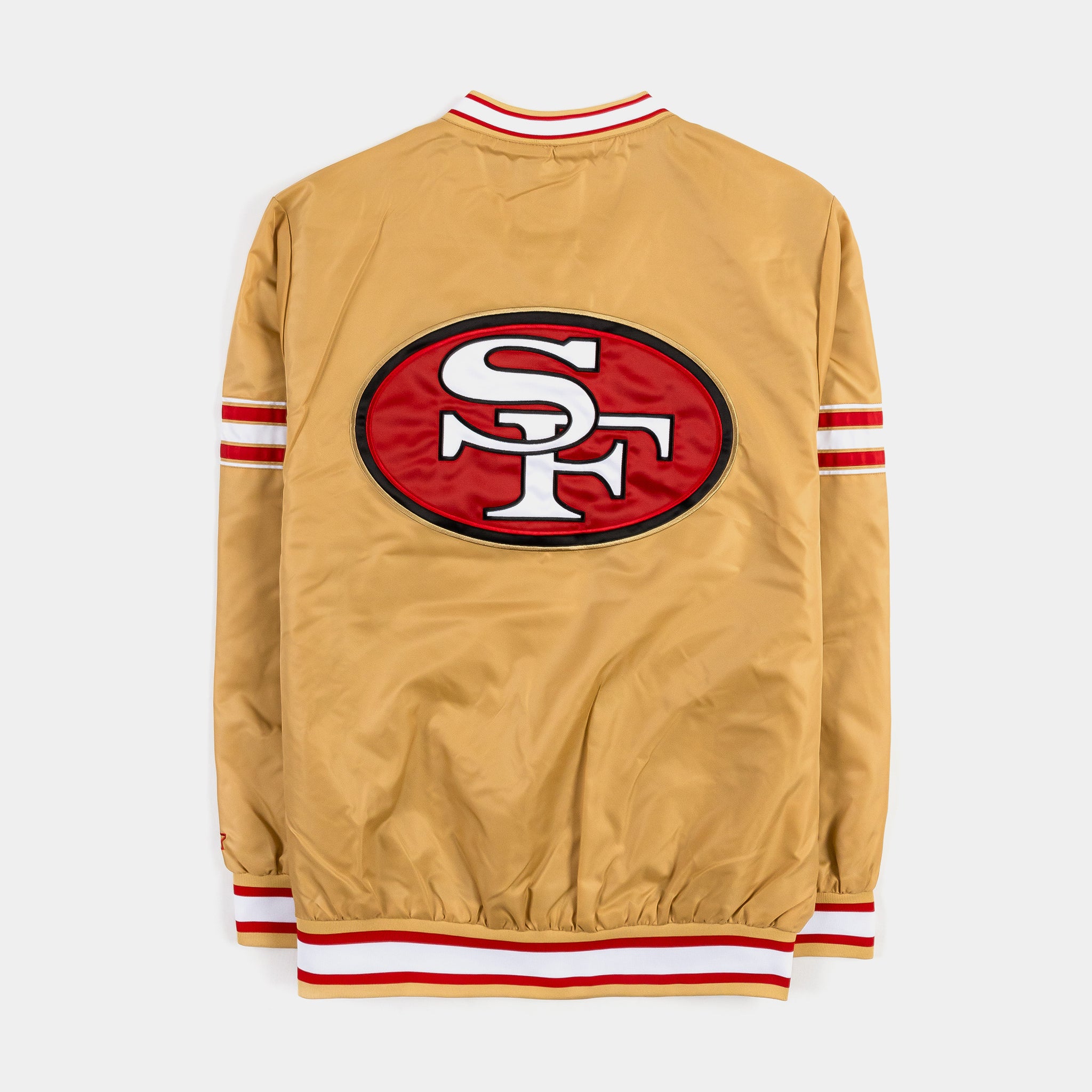 San Francisco 49ers Renegade Nylon Pullover Windbreaker Mens Jacket Gold