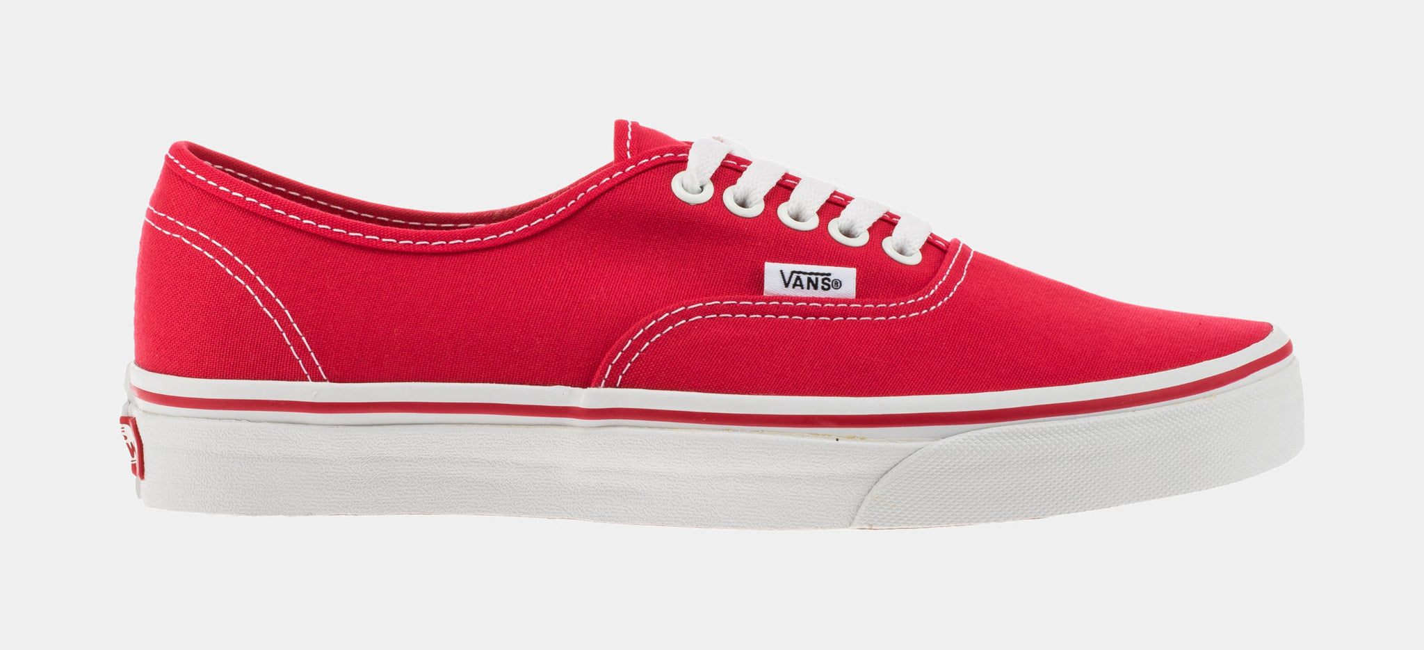 Vans red store colour shoes