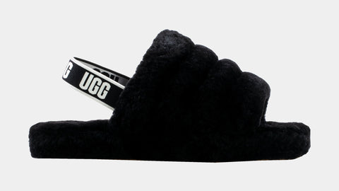 UGG Fluff Yeah Grade School Slide On Sandal Black 1098494K BLK Shoe Palace