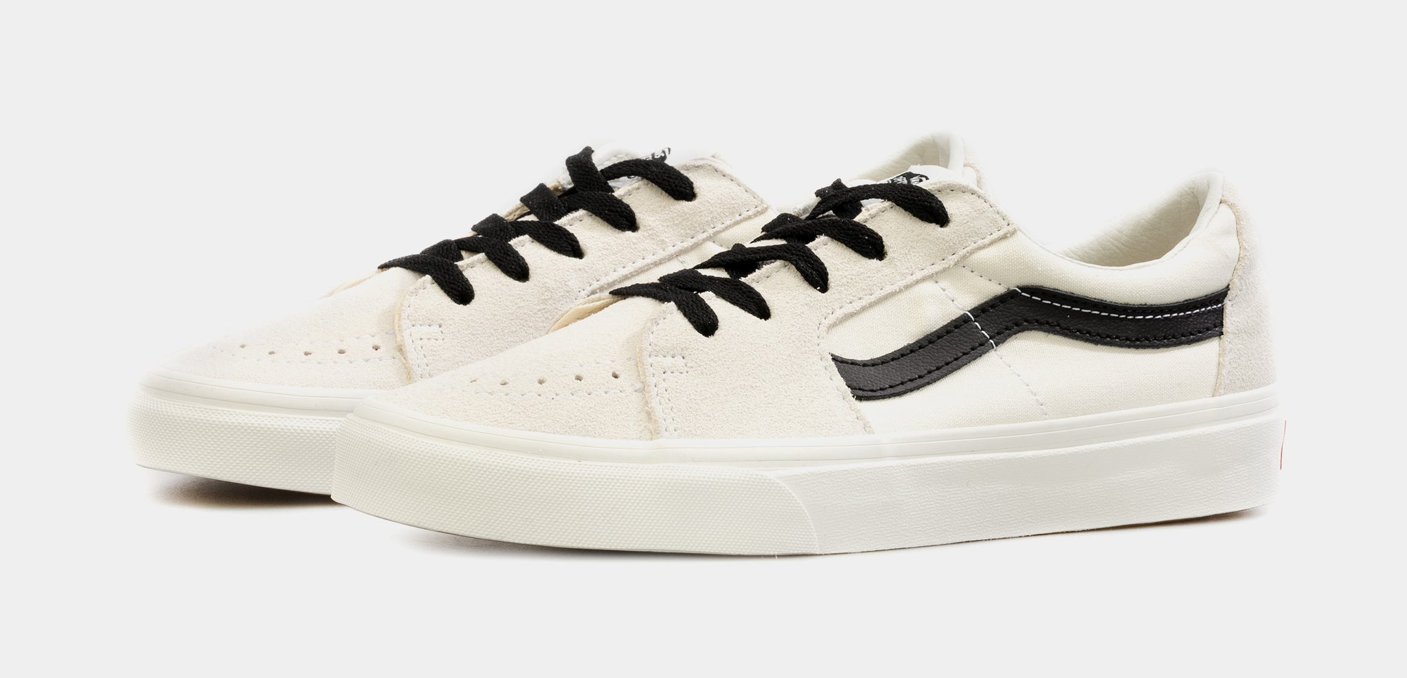 White vans with black stripe cheap mens