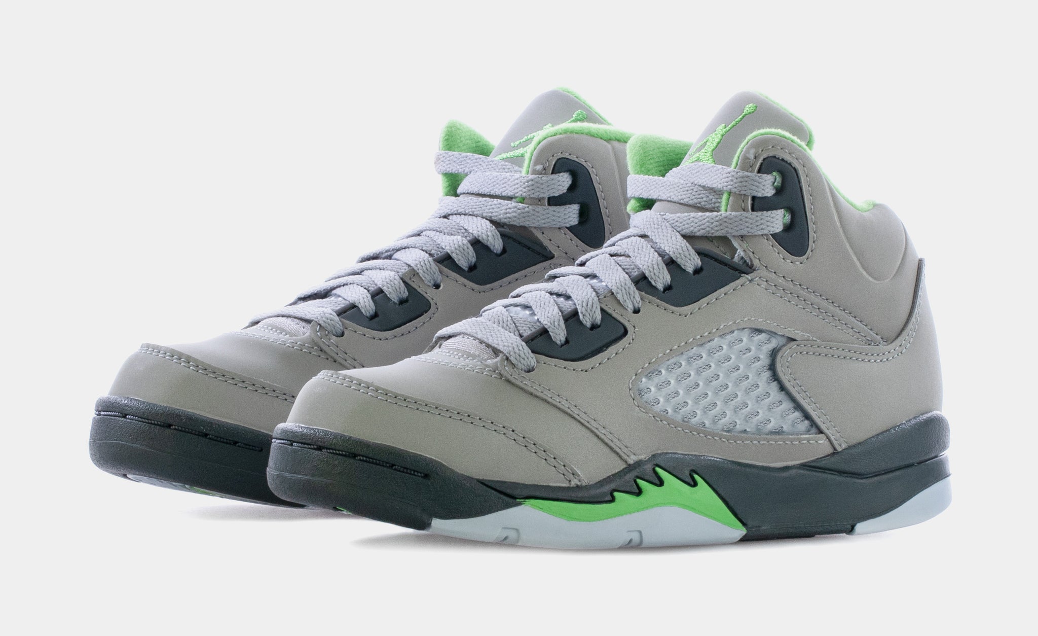 Jordans grey sale and green