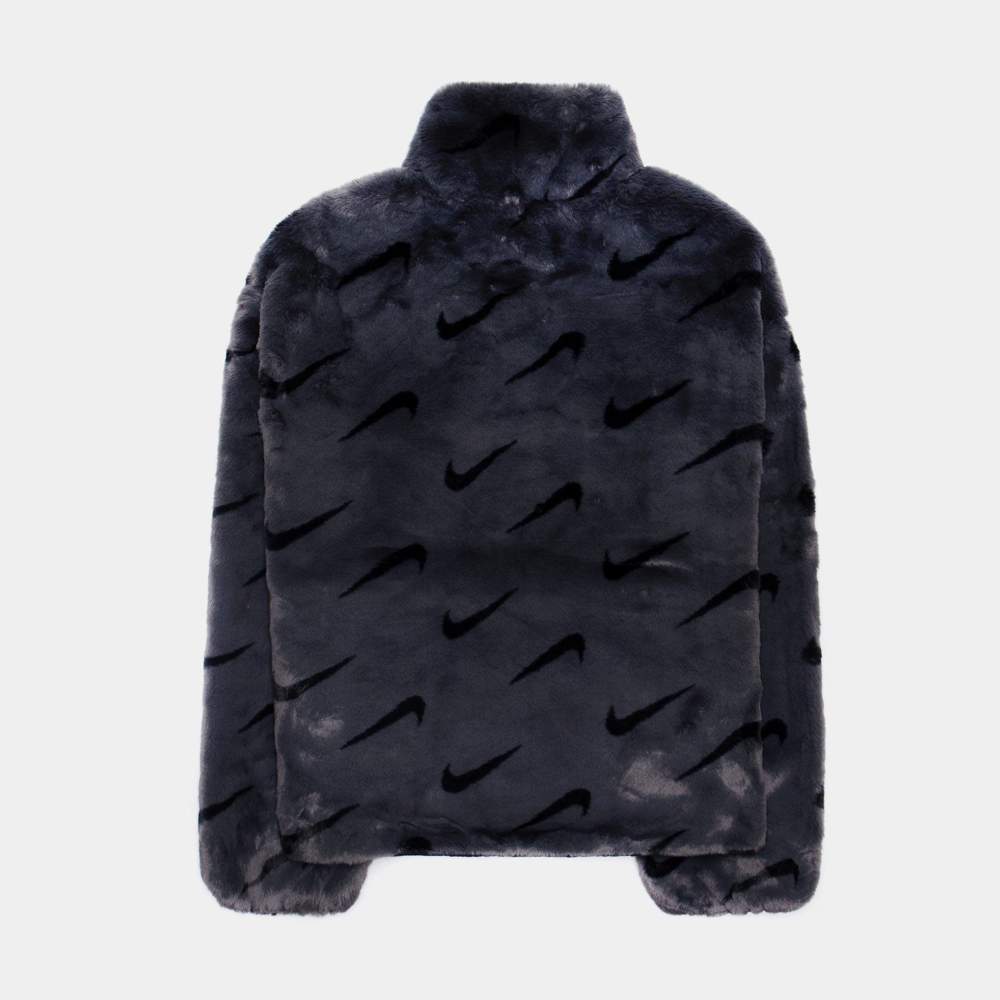Nike NSW Faux Fur AOP Jacket Womens Jacket Black DQ6842-070 – Shoe