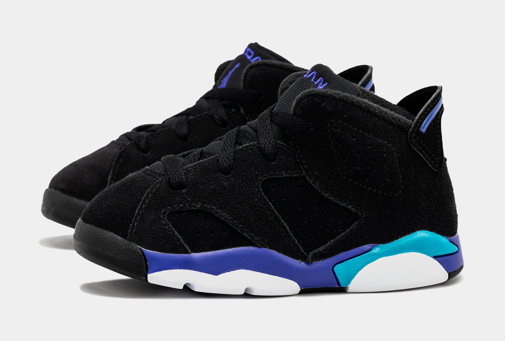 Air Jordan 6 Retro Aqua Infant Toddler Lifestyle Shoes  (Black/Aquatone/Bright Concord)