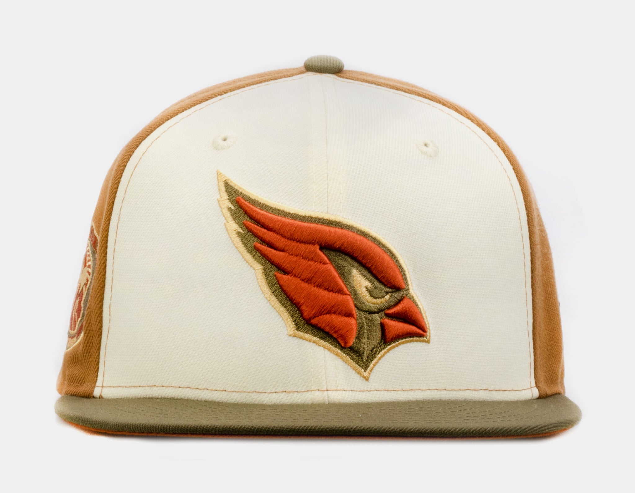 New Era Shoe Palace Exclusive Autumn Wheat Arizona Cardinals 59FIFTY Mens Fitted Hat (Beige/Green)