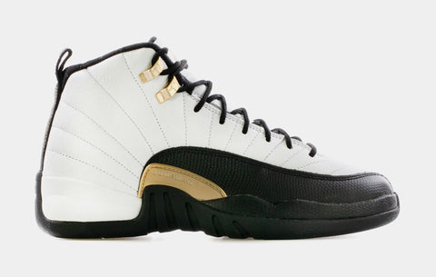 Jordan Air Jordan 12 Retro Royalty Grade School Lifestyle Shoes White Black Metallic Gold Limit One Per Customer 153265 170 Shoe Palace