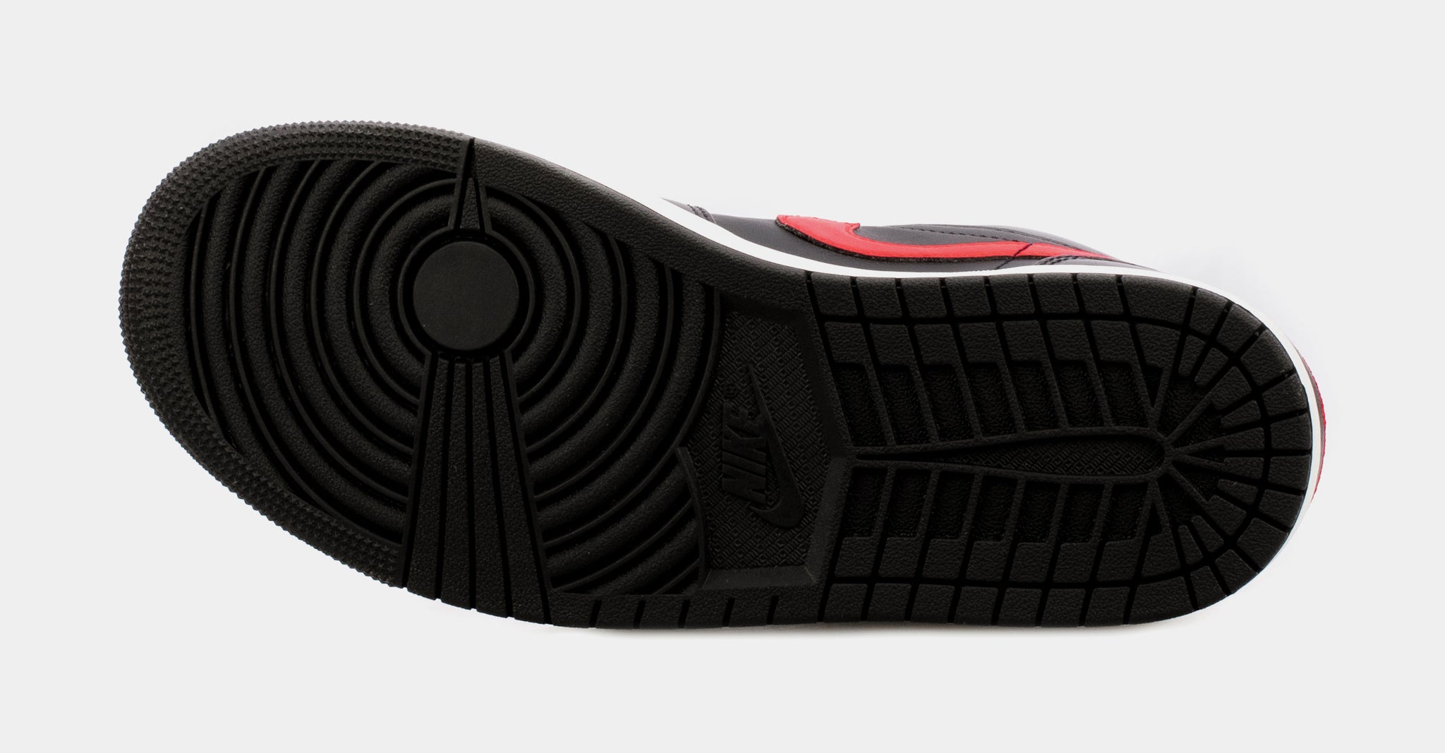Air Jordan 1 Low White Toe Mens Lifestyle Shoes (Black/Red) Free shipping
