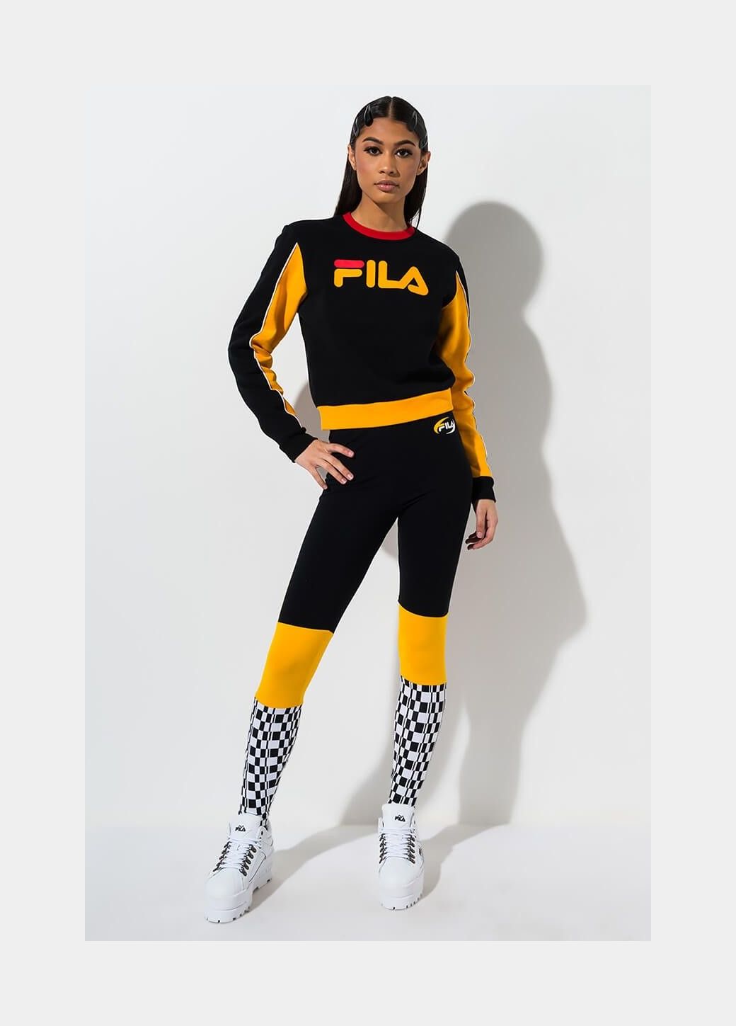FILA Fila Fiorella High Waist Womens Leggings Black Gold LW912134-002 –  Shoe Palace