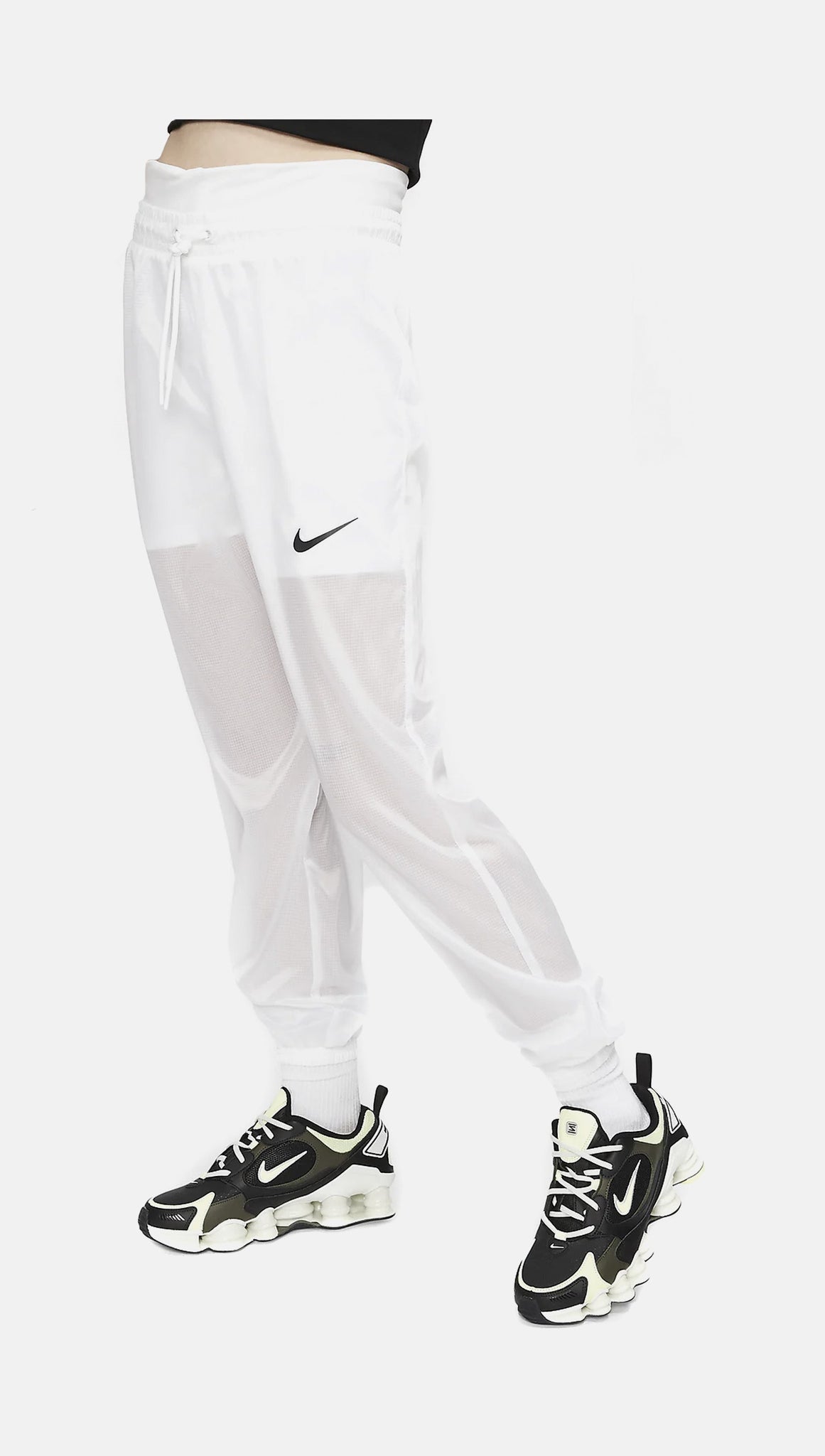 Nike Sportswear Women's Woven Trousers CJ7347-010 Black/White SZ XS-3XL 