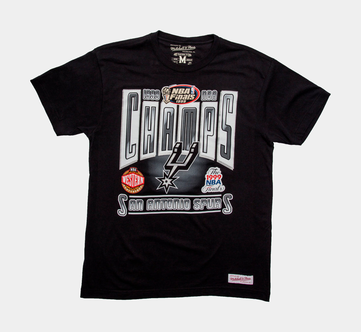 Mitchell & Ness San Antonio Spurs NBA Mens T-Shirt Black 4014-005 ...