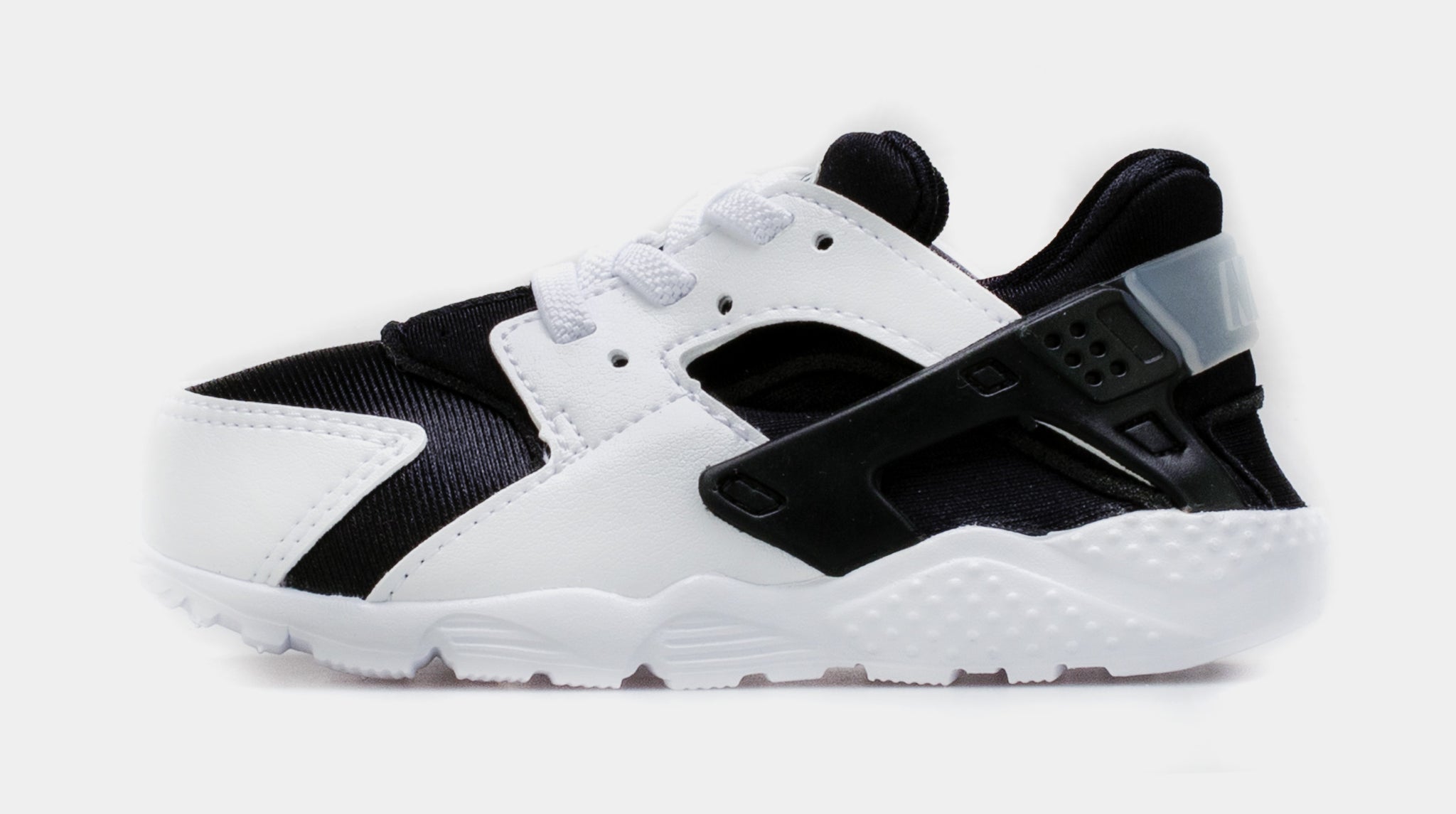 Black and store white infant huaraches