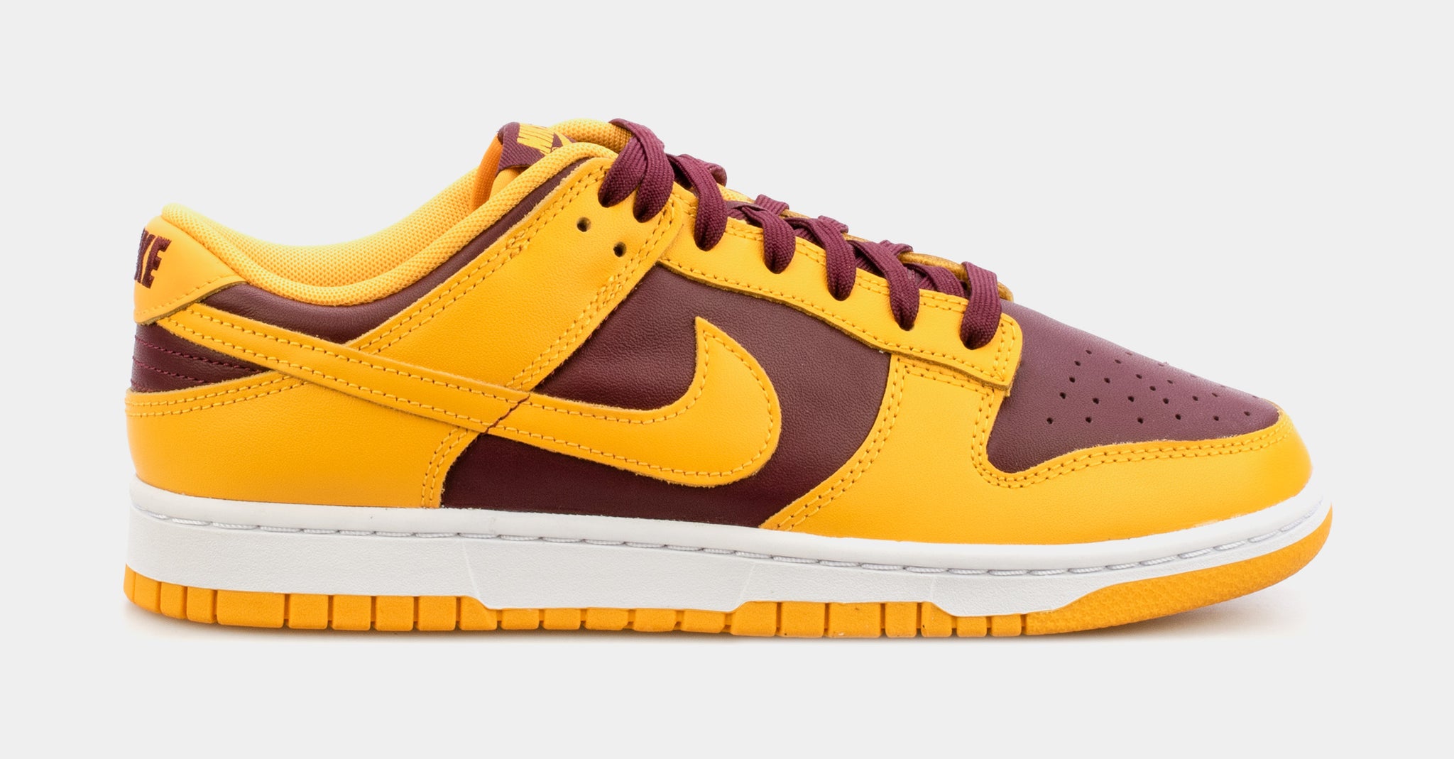 Nike Dunk Low Yellow Bordeaux Mens Lifestyle Shoes Red Yellow