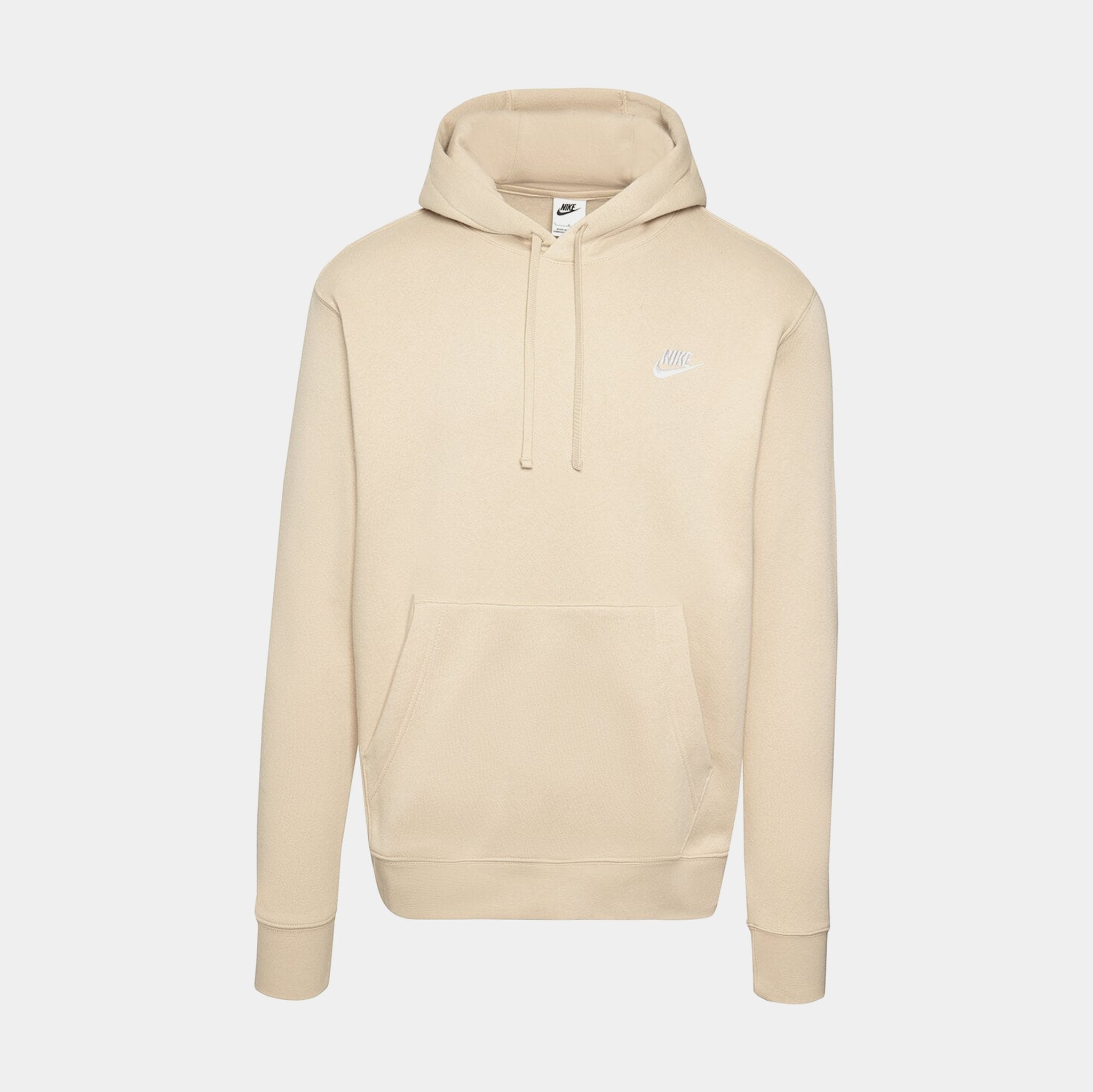 Club Fleece Pullover Mens Hoodie Beige