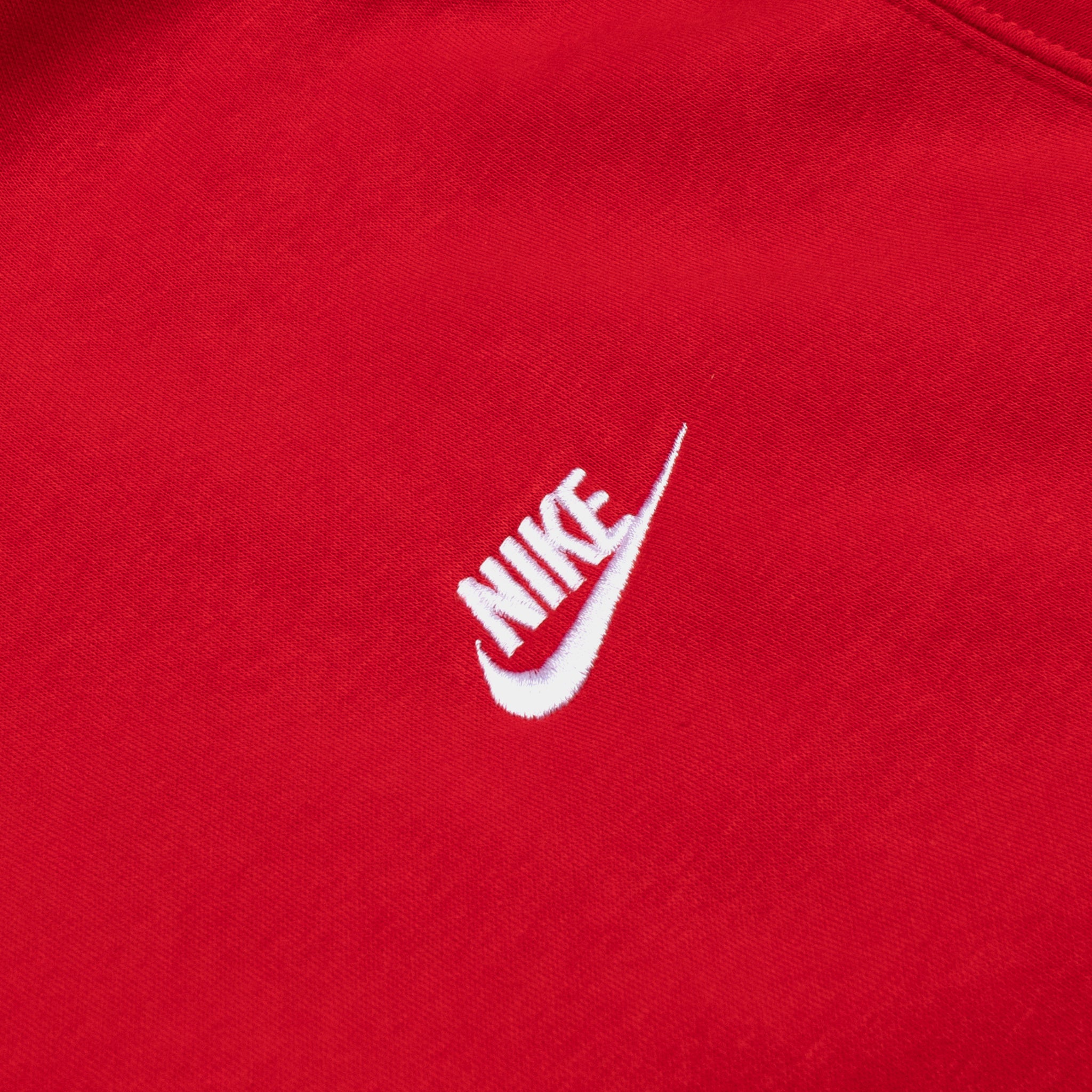 Nike Sportswear Club Fleece Pullover Mens Hoodie Red White BV2654