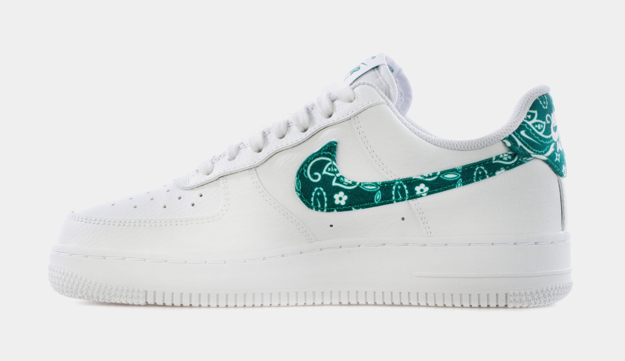 Nike Air Force 1 Low Green Paisley Womens Lifestyle Shoes White
