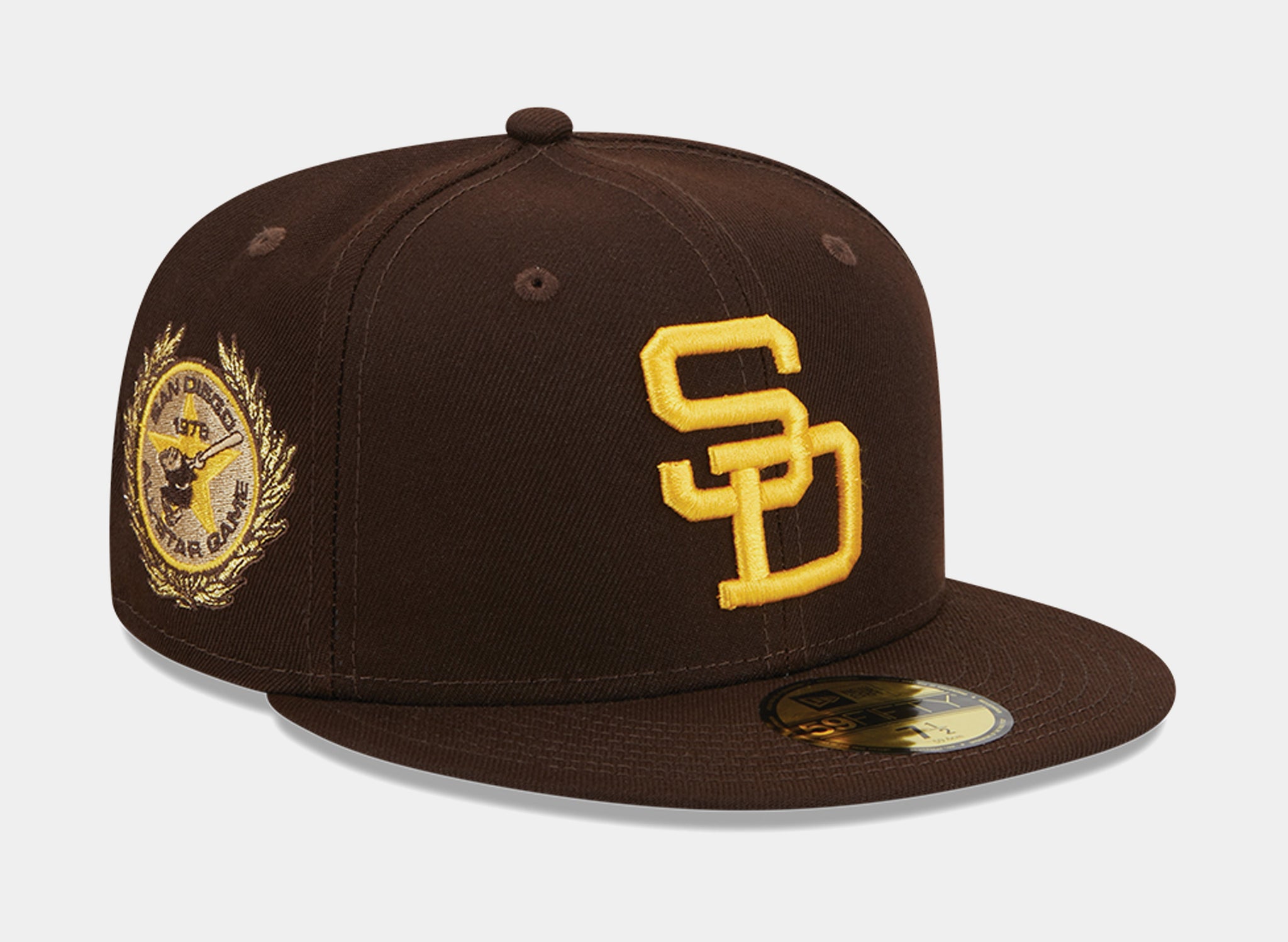 New Era San Diego Padres Laurel Side Patch 59FIFTY Mens Hat Brown