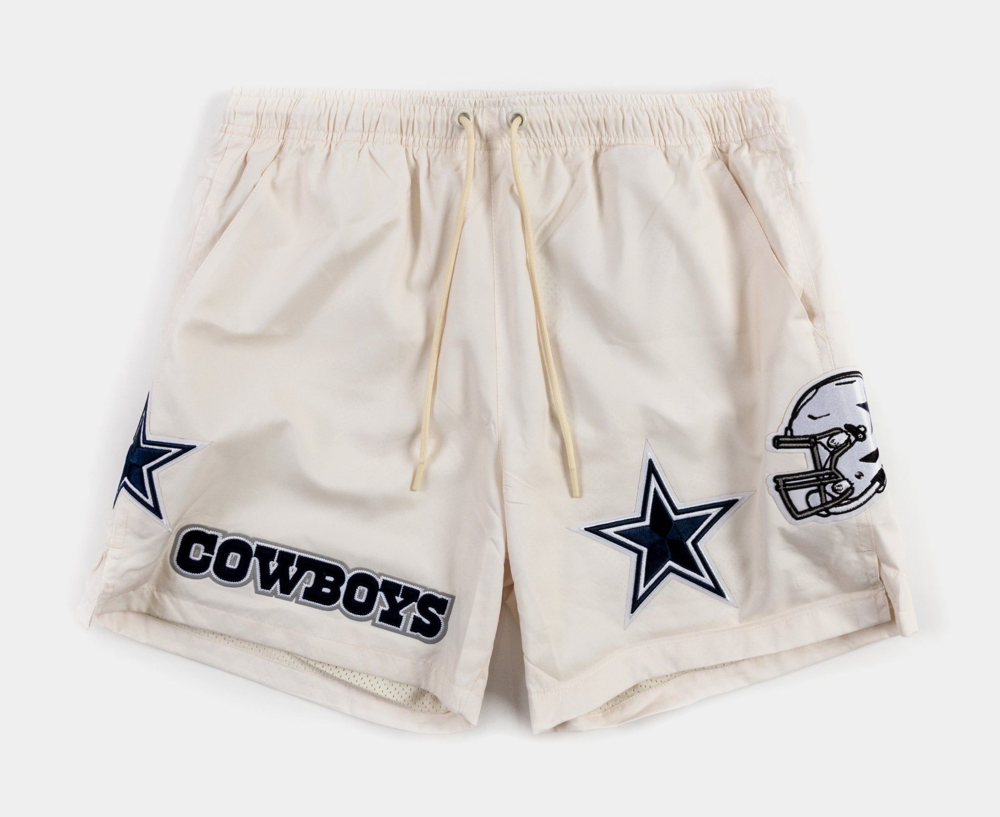 Pro Standard Dallas Cowboys Classic Woven Mens Shorts Beige Blue