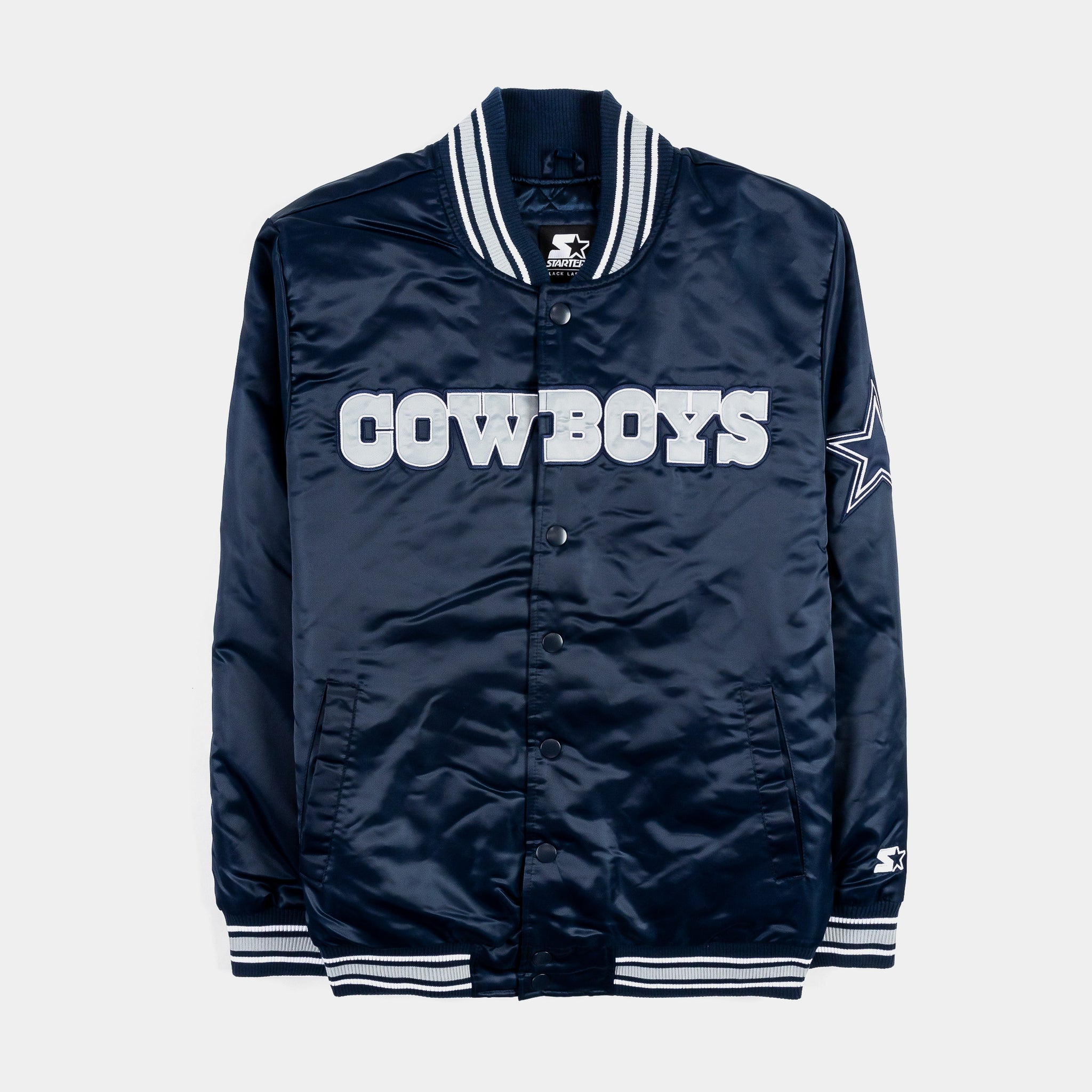 Dallas Cowboys Home Game Satin Full-Snap Varsity Jacket - Navy – Sports  Town USA