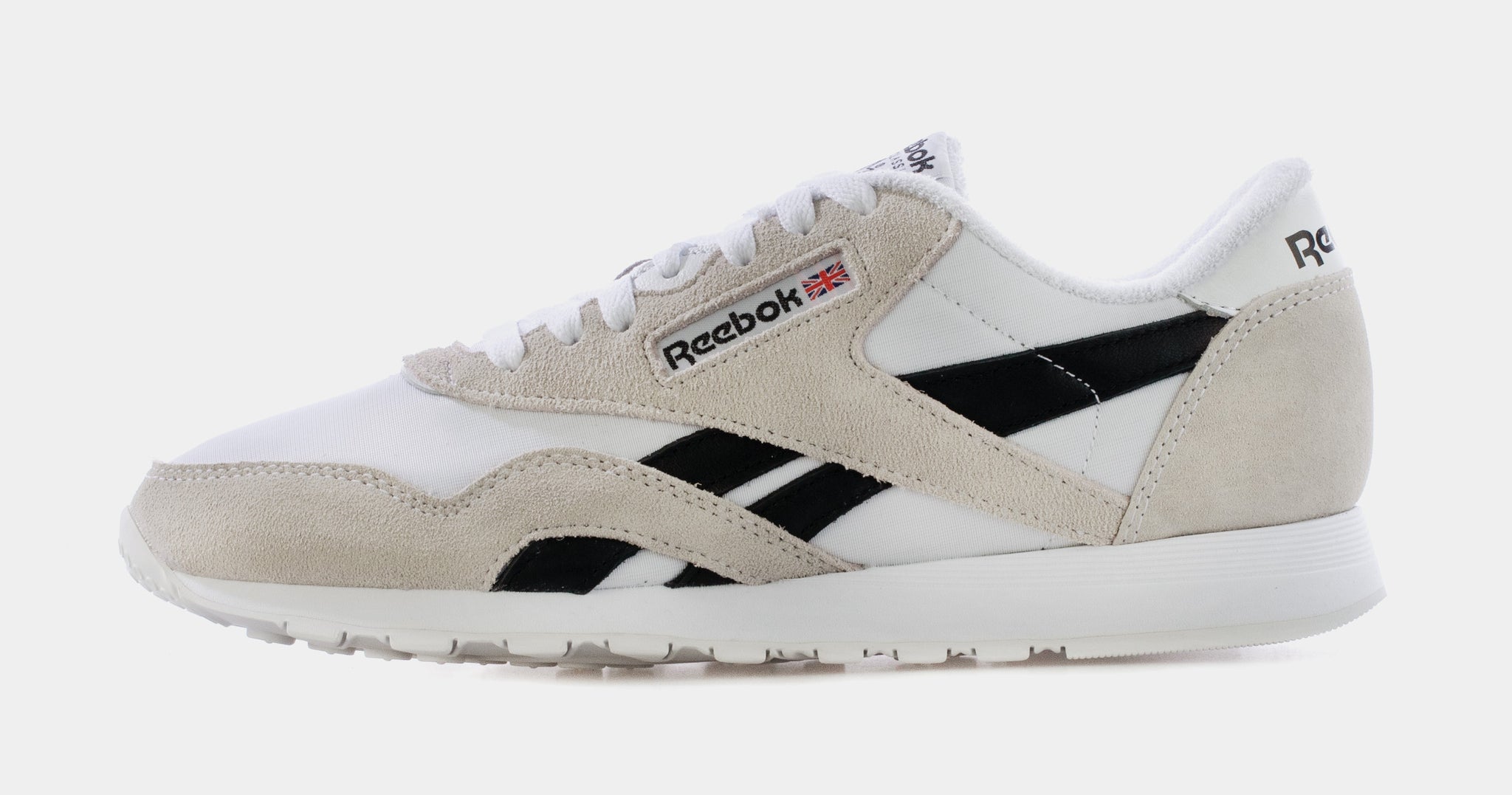 Reebok classic nylon runner best sale trainers in white and grey