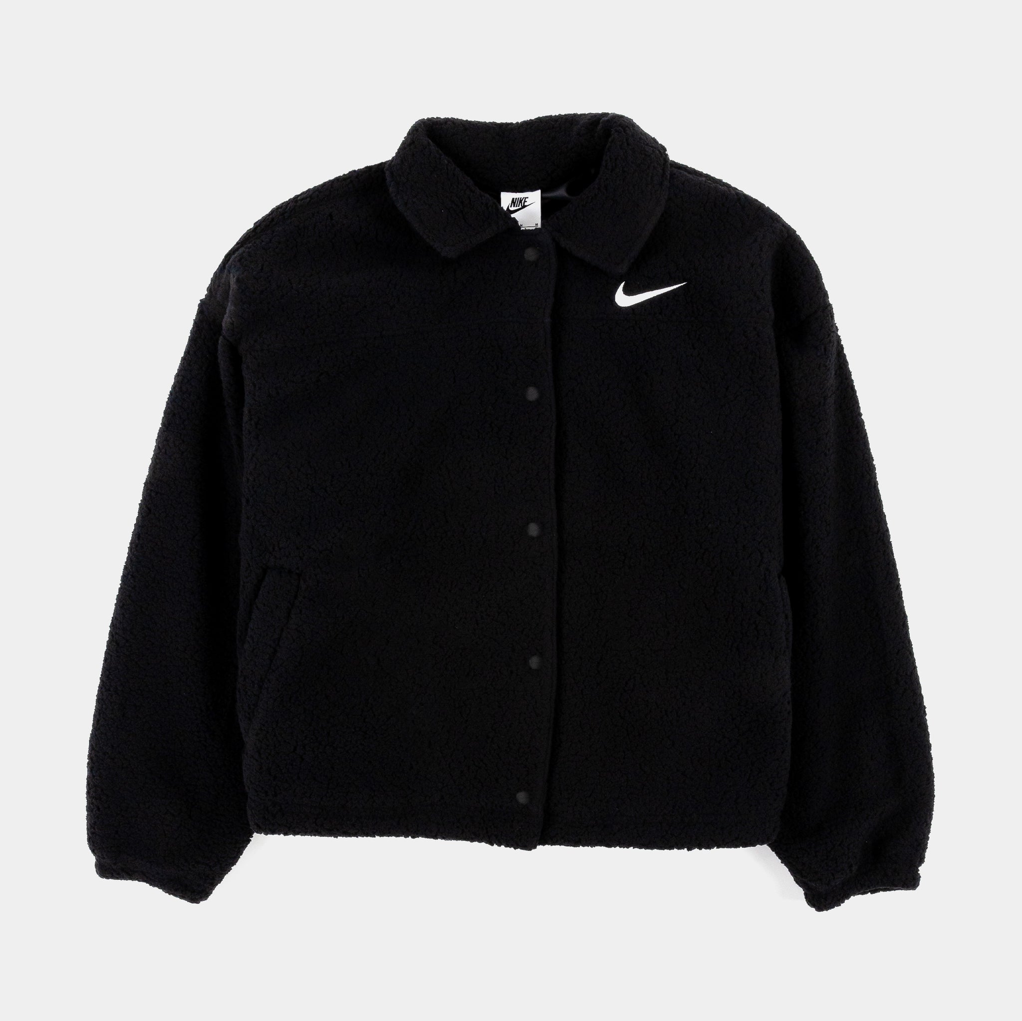 Nike Collared Sherpa Womens Jacket Black FB8707-010 – Shoe Palace