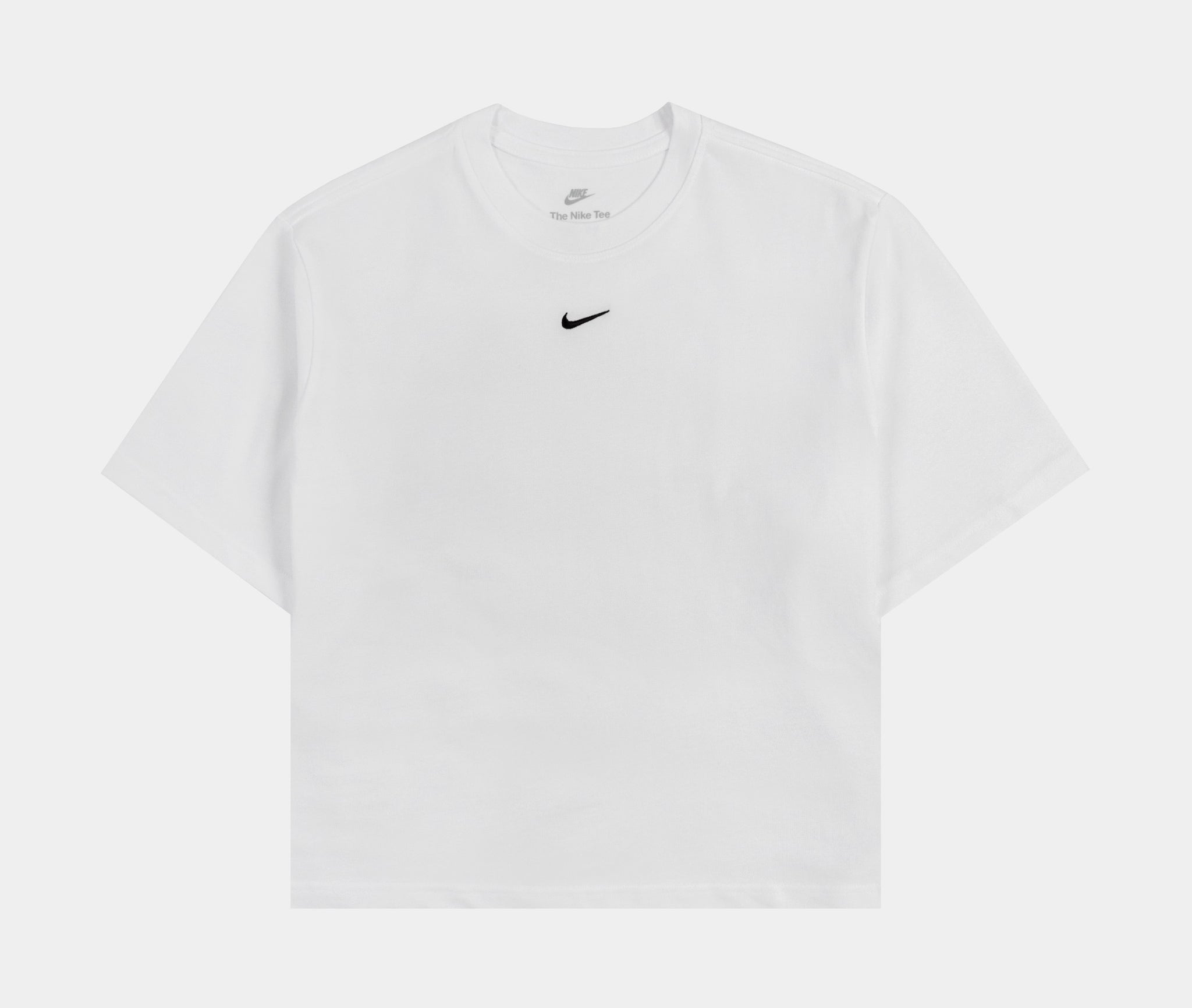 Nike NSW DD1237-100 Shirt – Shoe Essentials Sleeve Short Boxy Womens White Palace