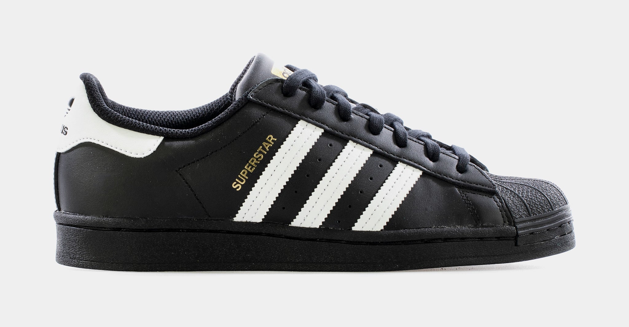 Mens Adidas Superstar OG Leather Trainers - All Sizes - Black/White/Gold  EG4958.