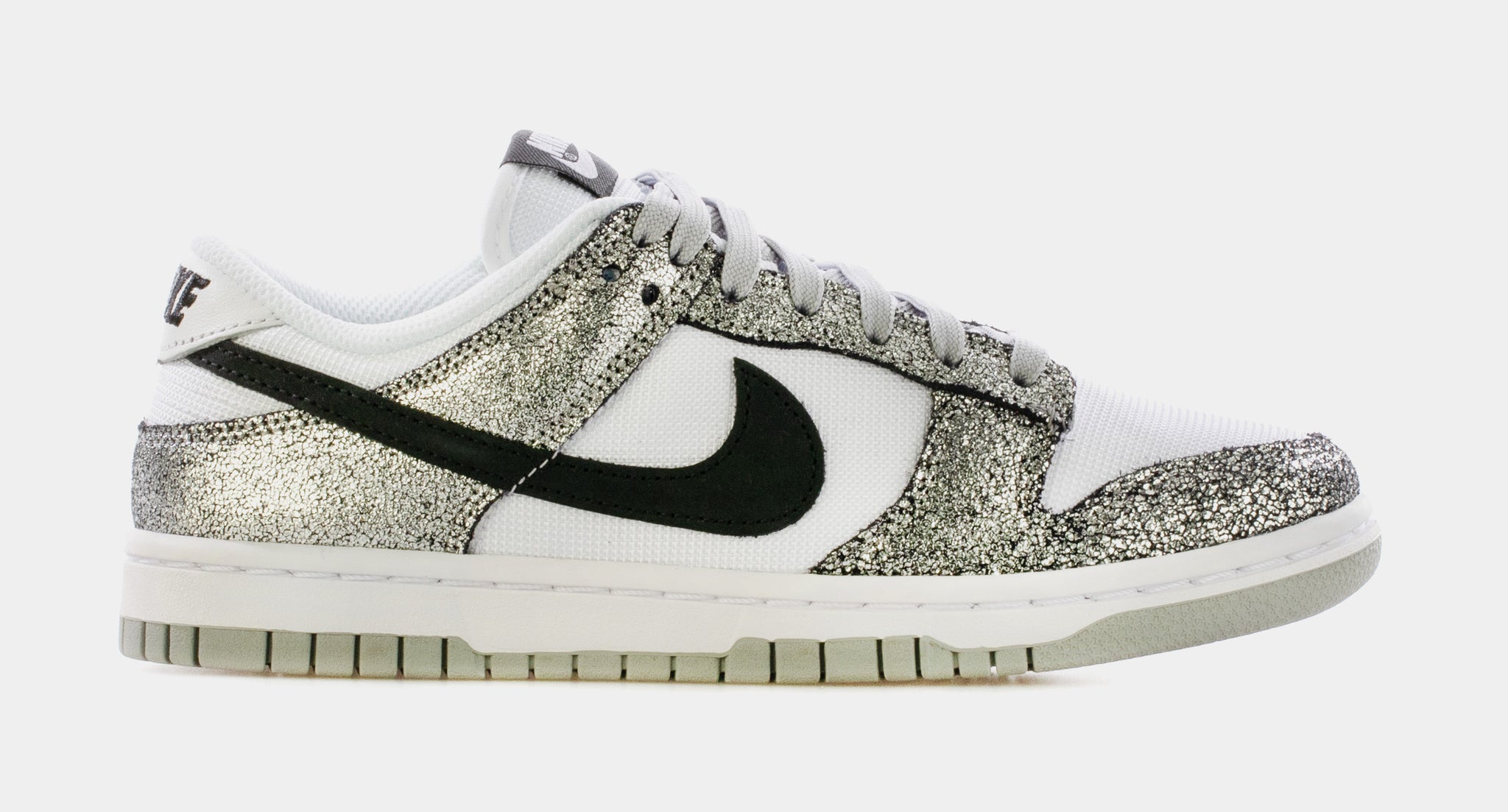 Dunk Low Golden Gals Womens Lifestyle Shoes (White/Silver/Black) Limit One  Per Customer