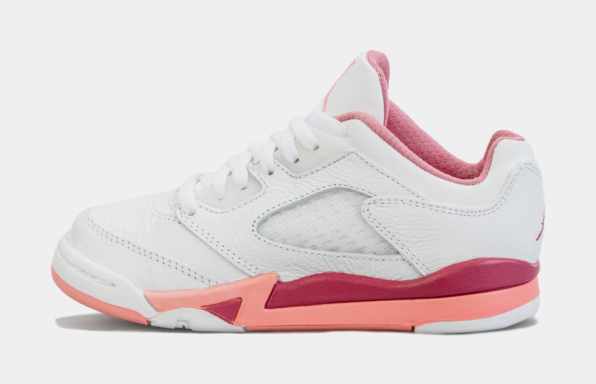 Air Jordan 5 Retro Low Desert Berry Preschool Lifestyle Shoes (White/Pink)