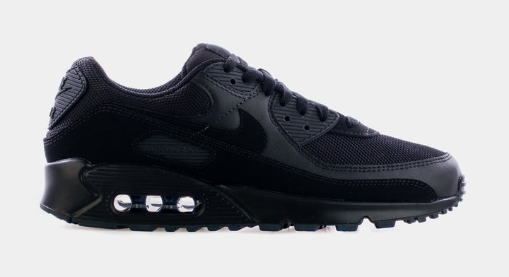 Nike Air Max 90 365 Leather Grade School Running Shoes Black