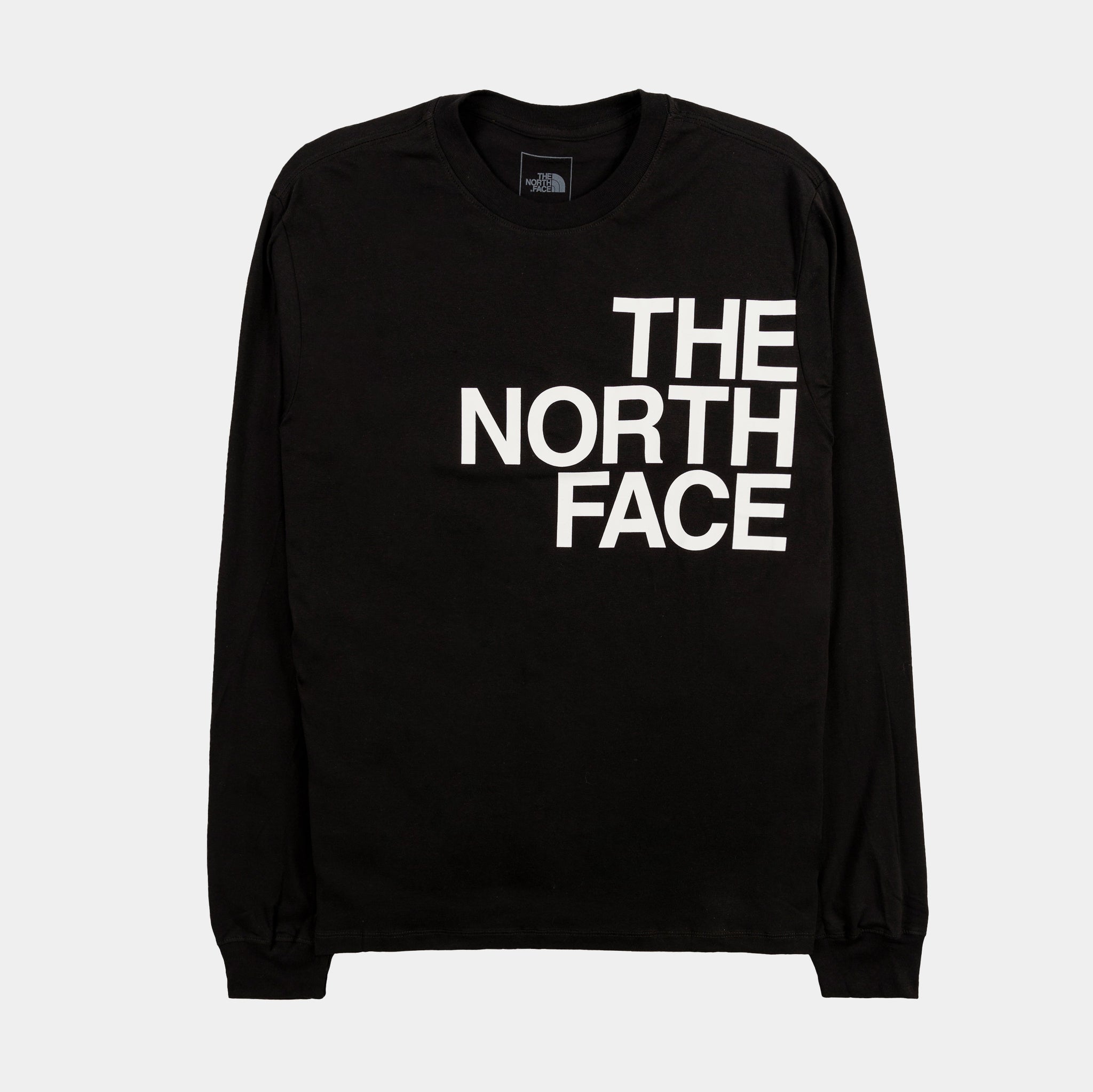 The North Face Brand Proud Mens Long Sleeve Shirt Black White