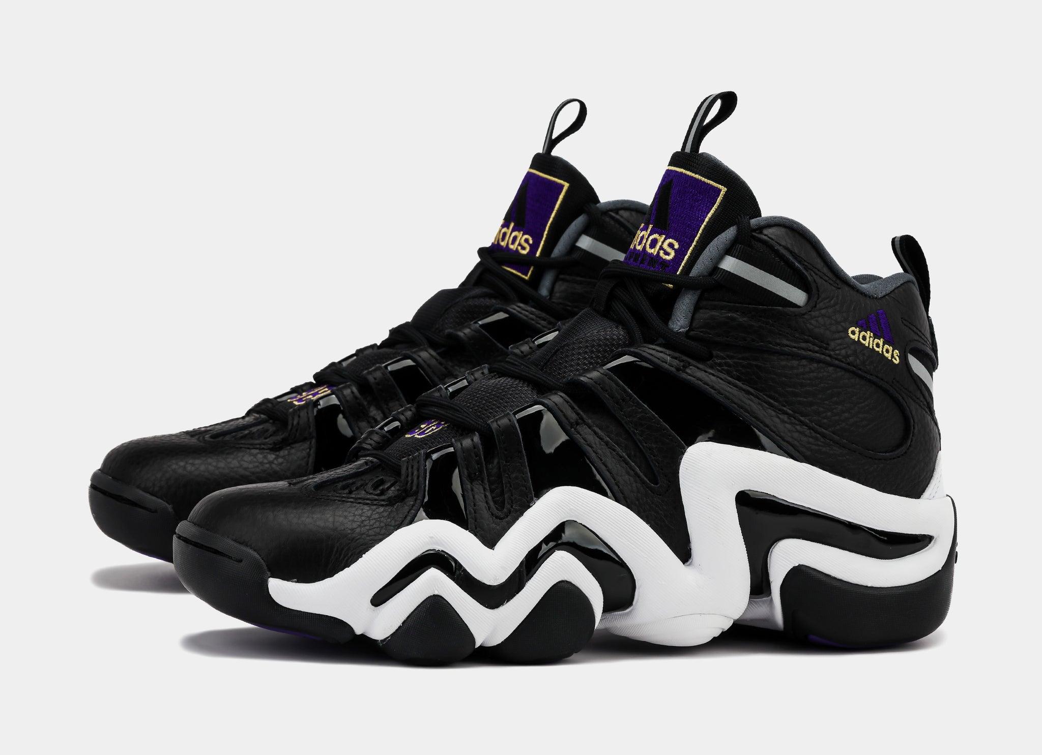 adidas Crazy 8 Mens Basketball Shoes Core Black Regal Purple