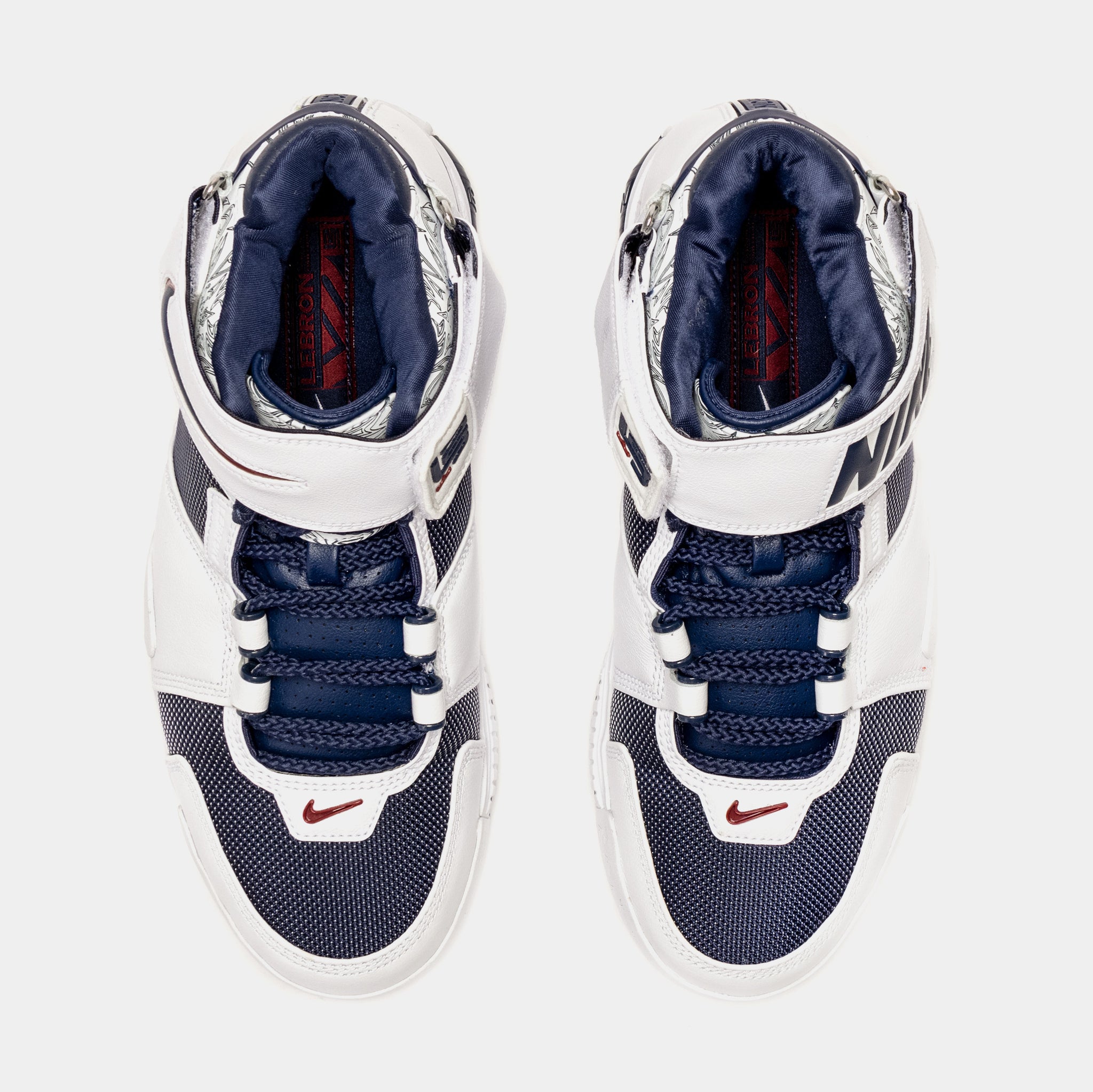 Zoom LeBron 2 Midnight Navy Mens Basketball Shoes (White/Blue)