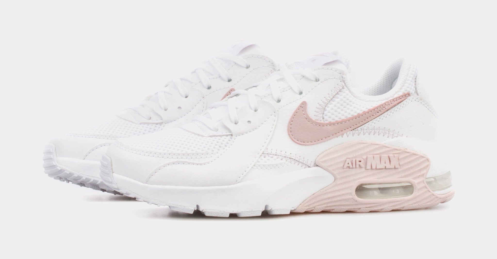 Nike air max hot sale white with pink