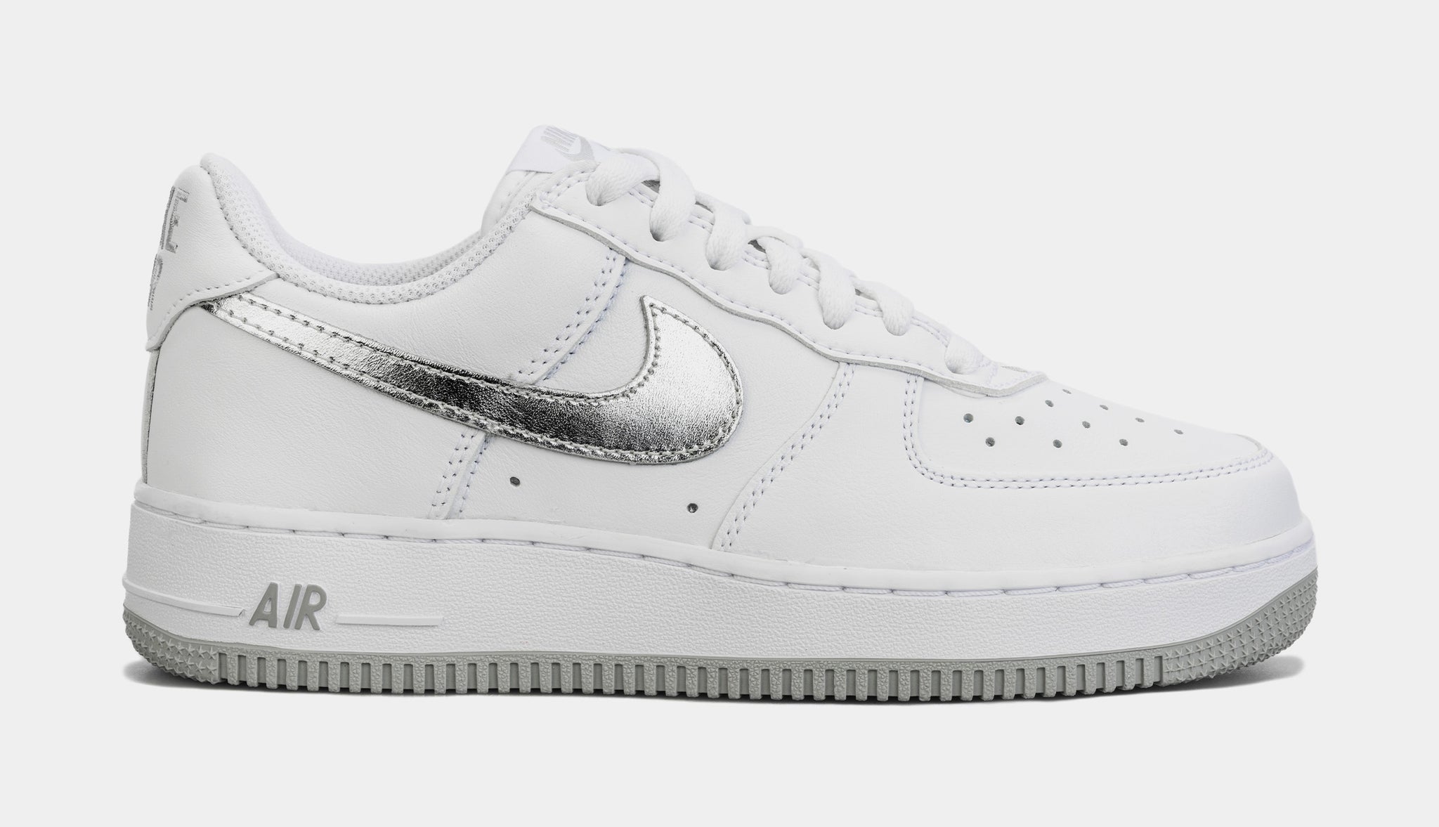 Air Force 1 Low Retro Mens Basketball Shoes (White/Grey)