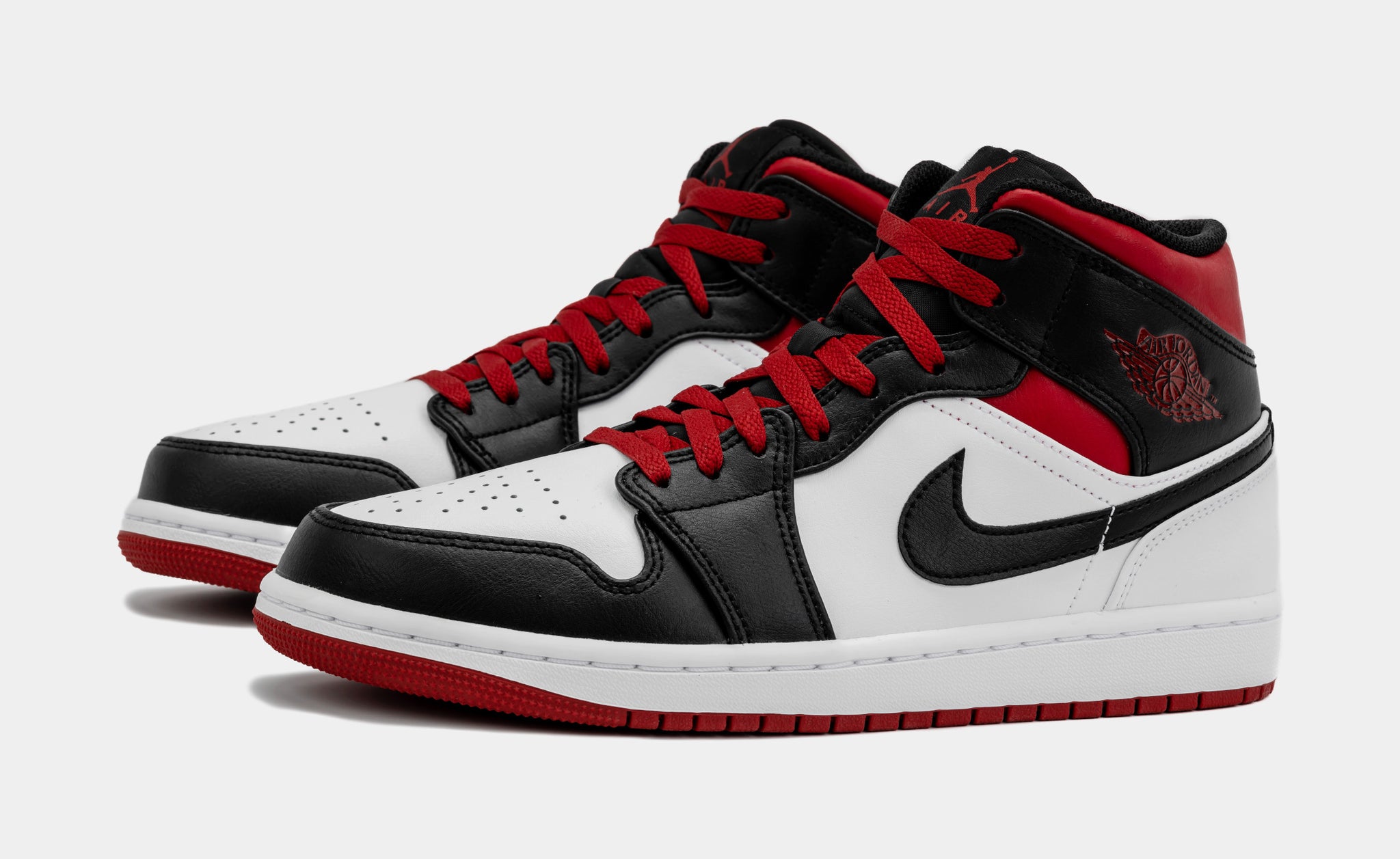Air Jordan 1 Retro Mid Gym Red Mens Lifestyle Shoes (Black/Red) Free  Shipping